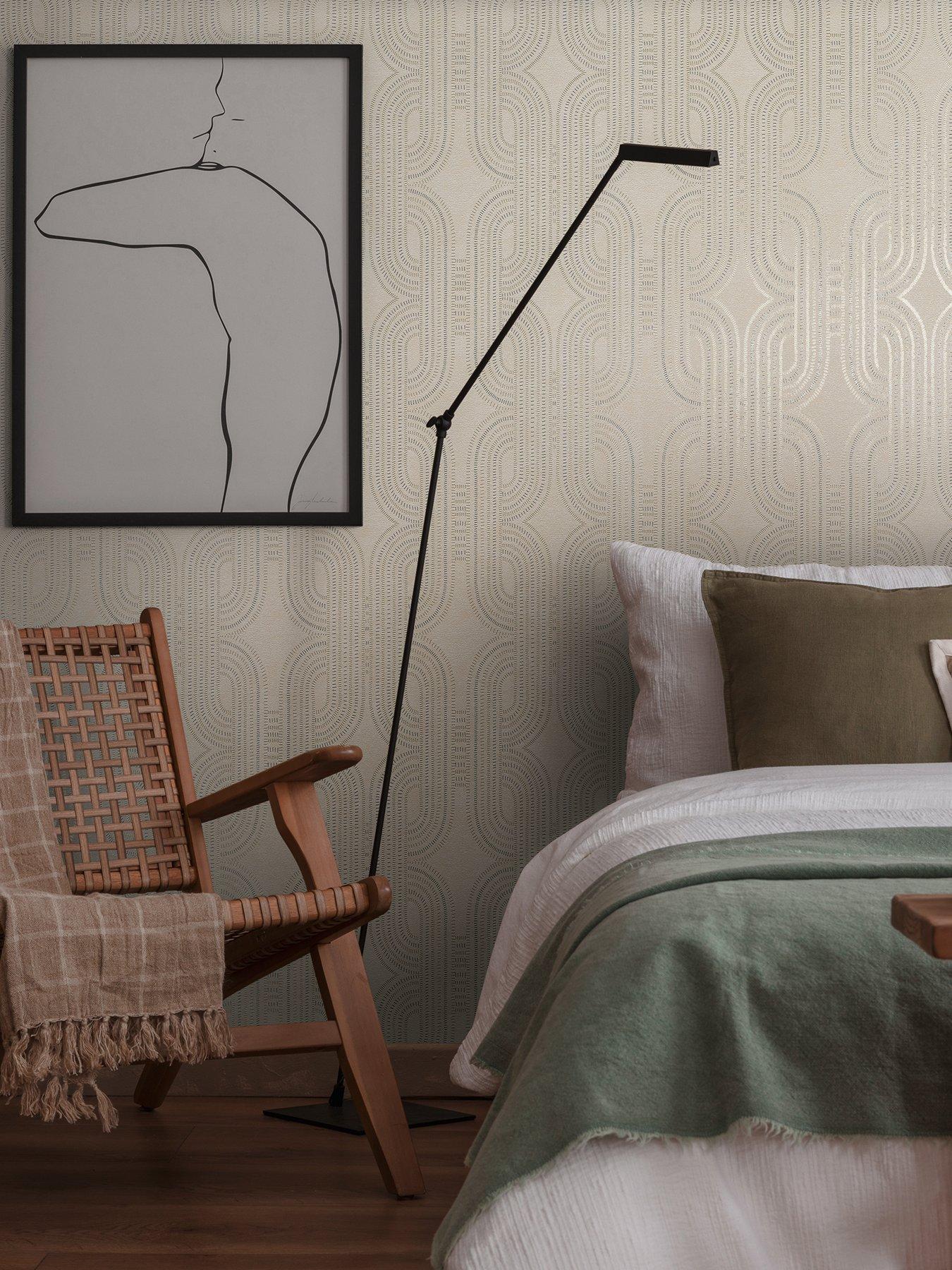 Image 7 of 7 of AS Creation Modern Links Beige Non Woven Wallpaper