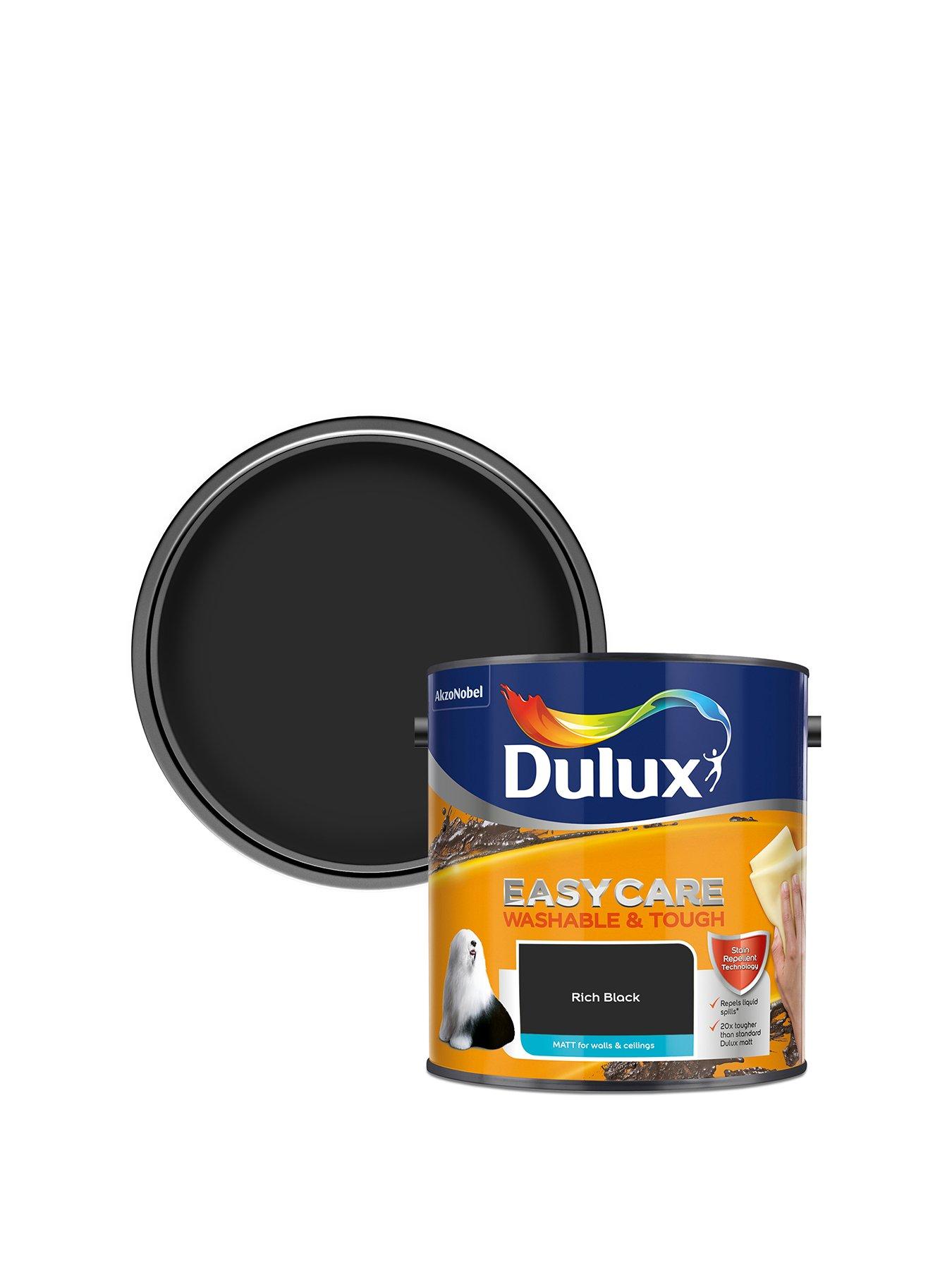 Image 1 of 6 of Dulux Easycare Washable &amp; Tough Matt Rich Black 2.5L Paint