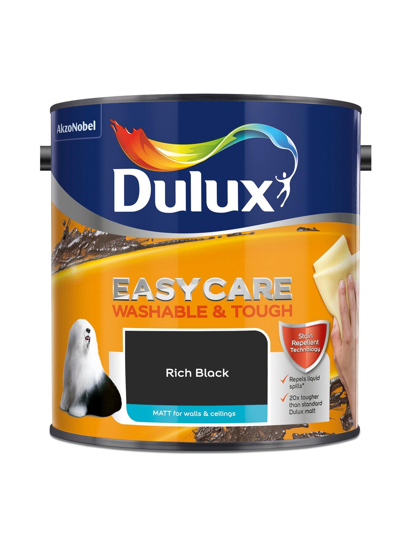 Image 2 of 6 of Dulux Easycare Washable &amp; Tough Matt Rich Black 2.5L Paint