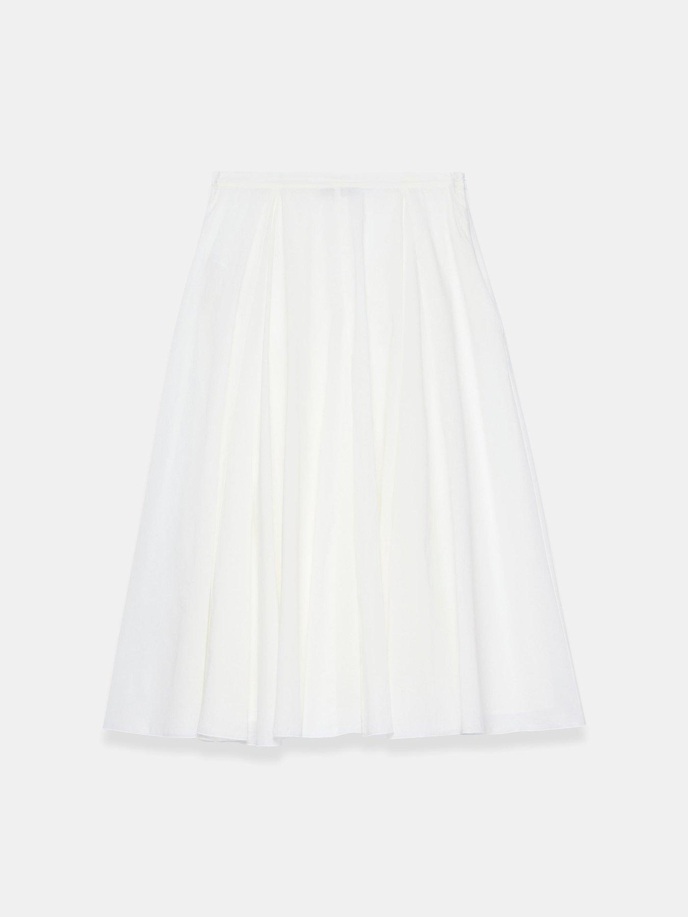 Image 6 of 6 of Mint Velvet Full Cotton Midi Skirt - White