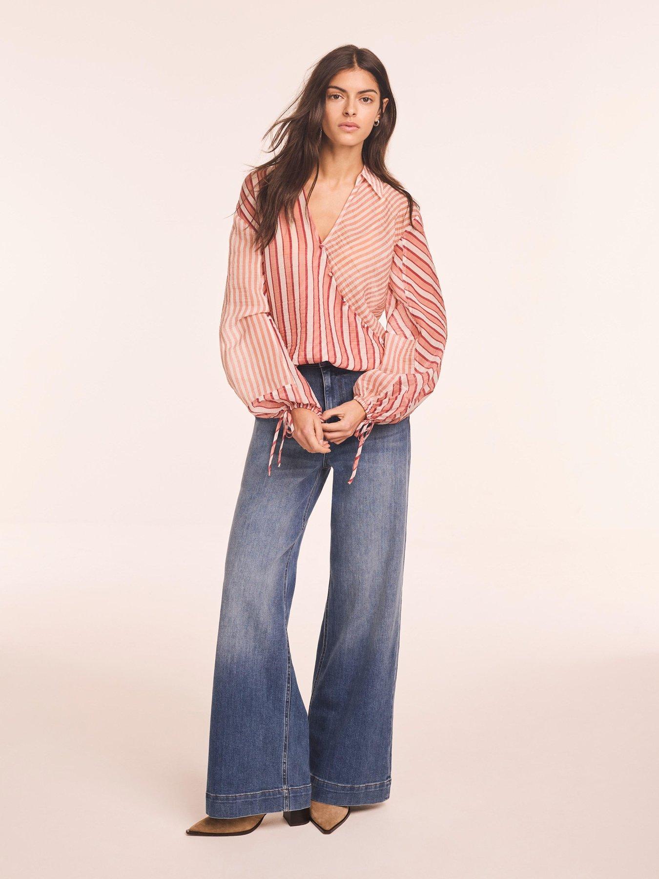 mint-velvet-mixed-stripe-wrap-shirtoutfit