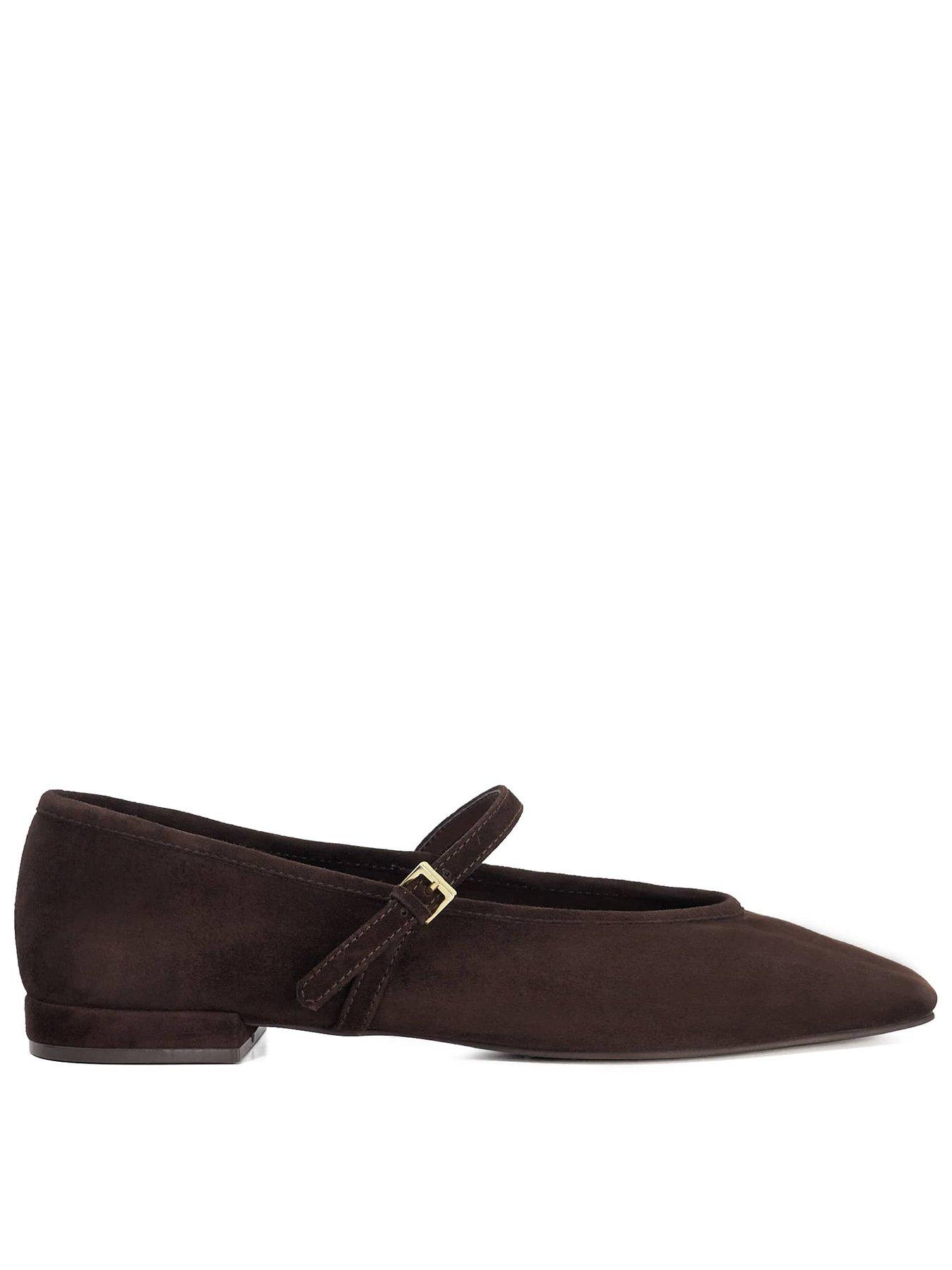 dune-london-hearthrob-ballet-pumps-brownfront