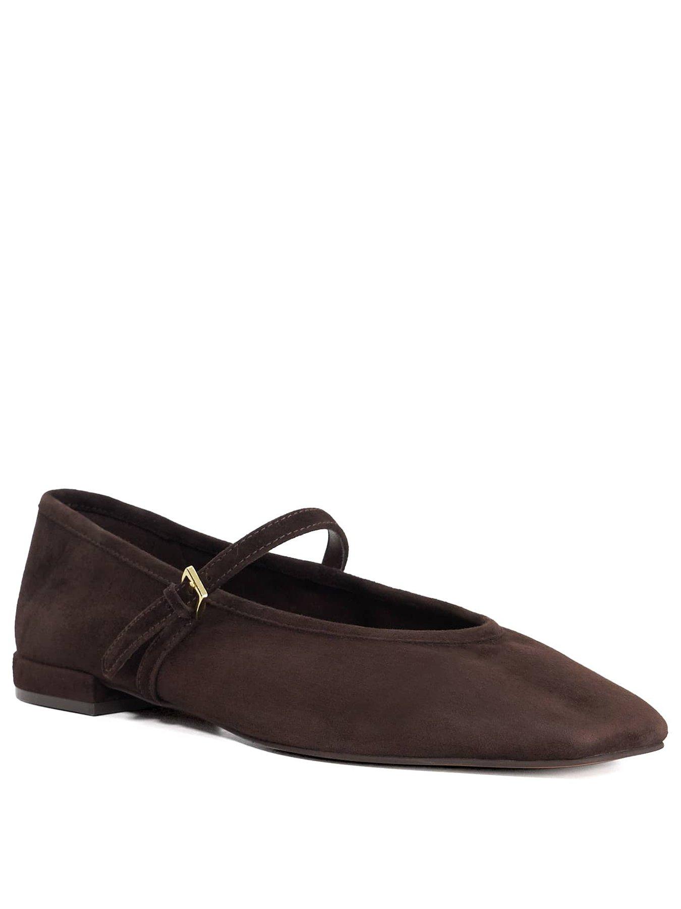 Image 2 of 6 of Dune London Heartthrob Ballet Pumps - Brown