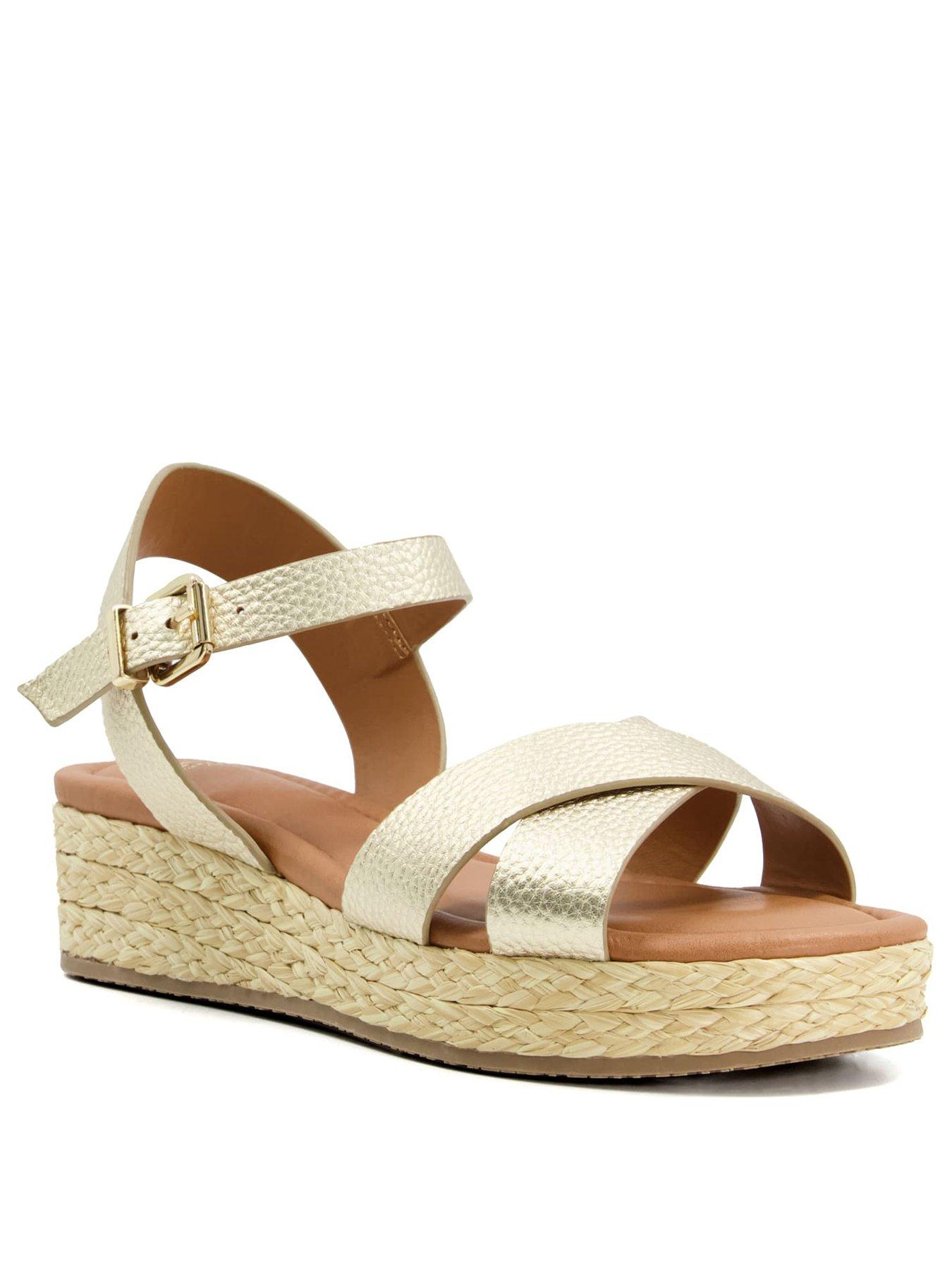 dune-london-linnie-ankle-strap-sandals-goldstillFront