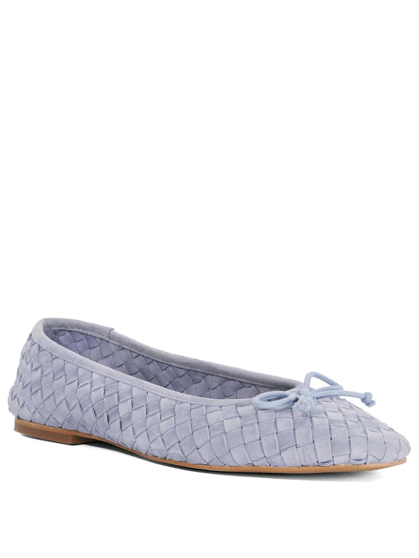 dune-london-heat-ballet-pumps-bluestillFront