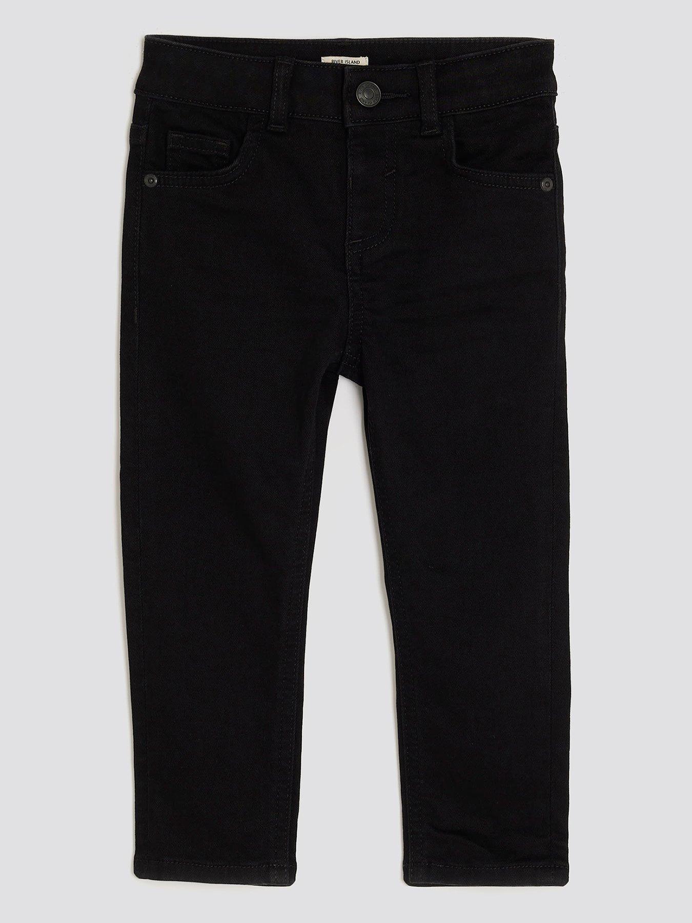 River Island Mini Boys Relaxed Skinny Jeans - Black