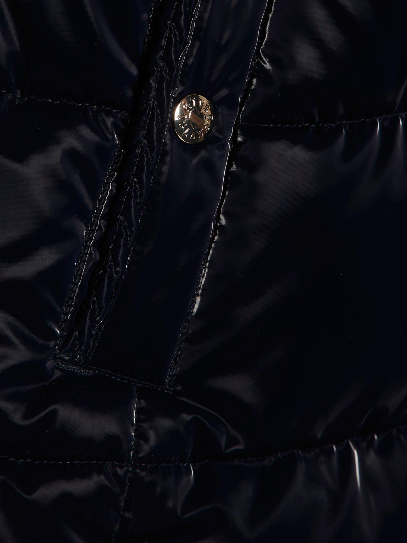 Image 3 of 4 of River Island Girls Shine Padded Coat - Navy