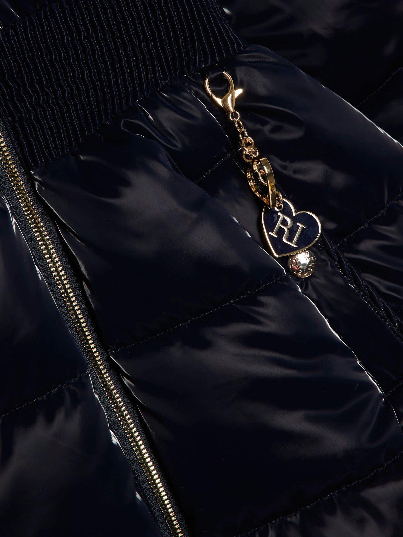 Image 4 of 4 of River Island Girls Shine Padded Coat - Navy