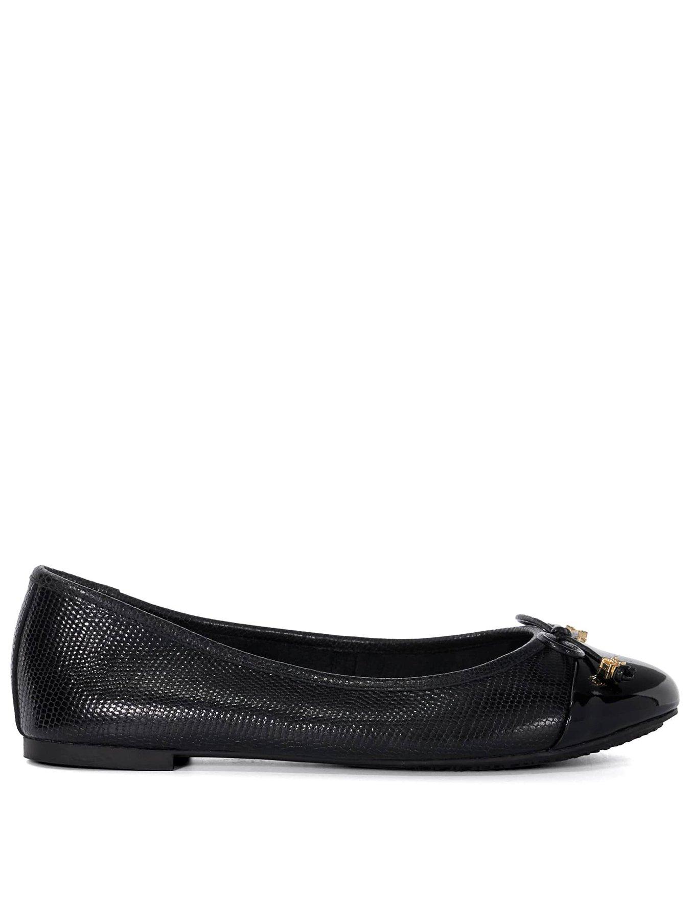 dune-london-hallis-ballet-pumps-blackfront