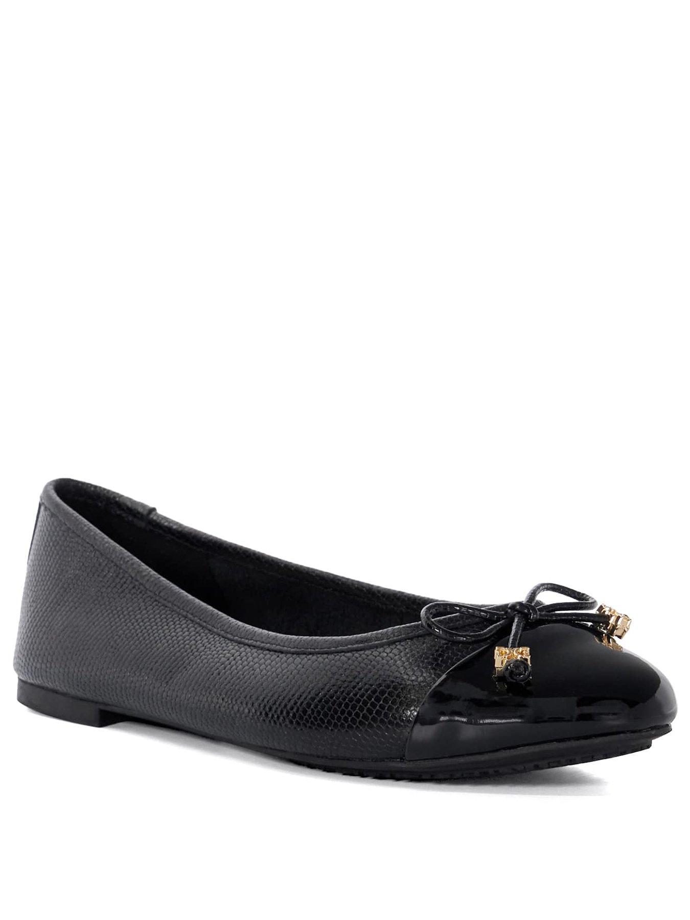 dune-london-hallis-ballet-pumps-blackstillFront