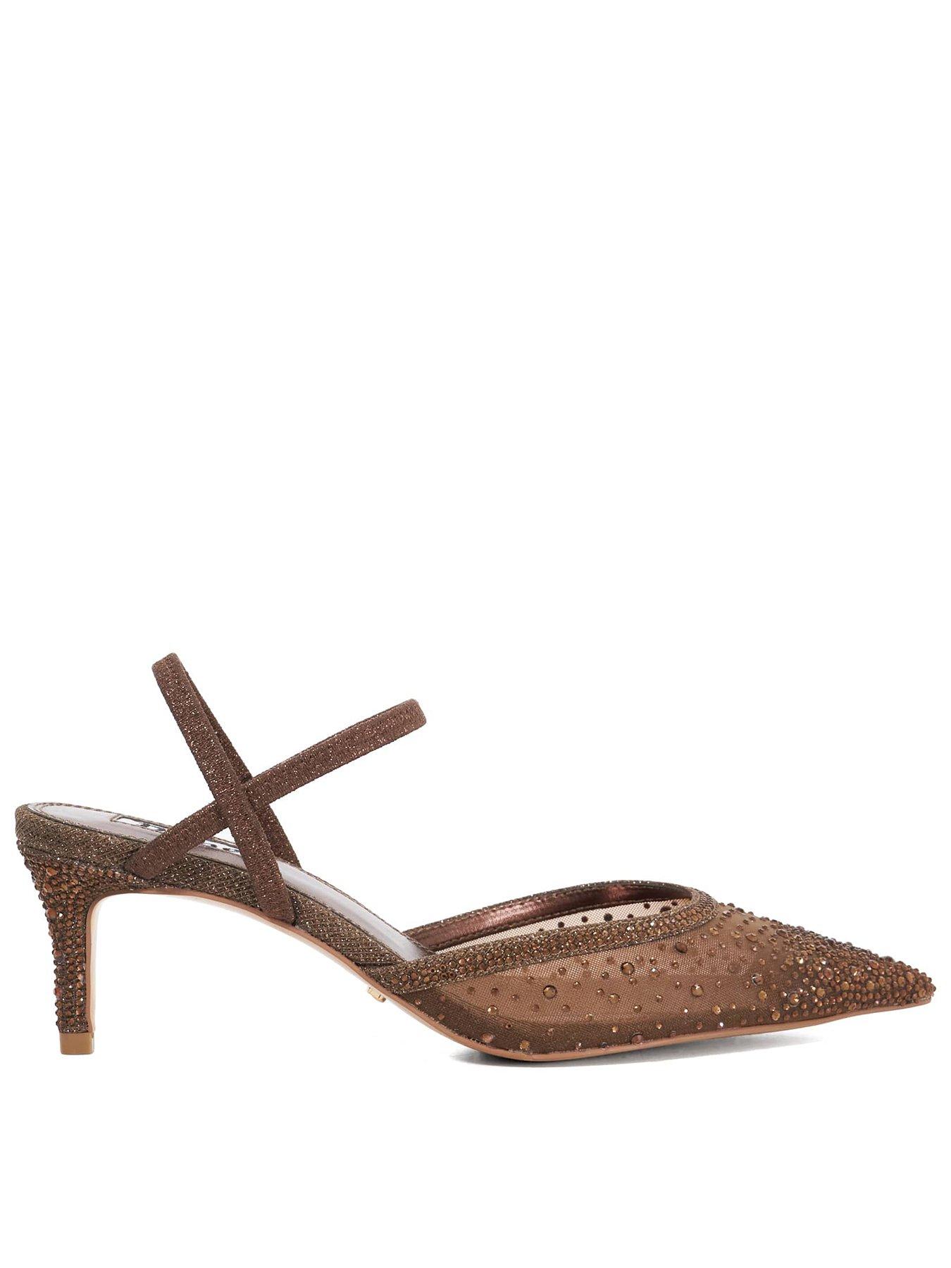 Dune London Charismatic Slingbacks - Brown