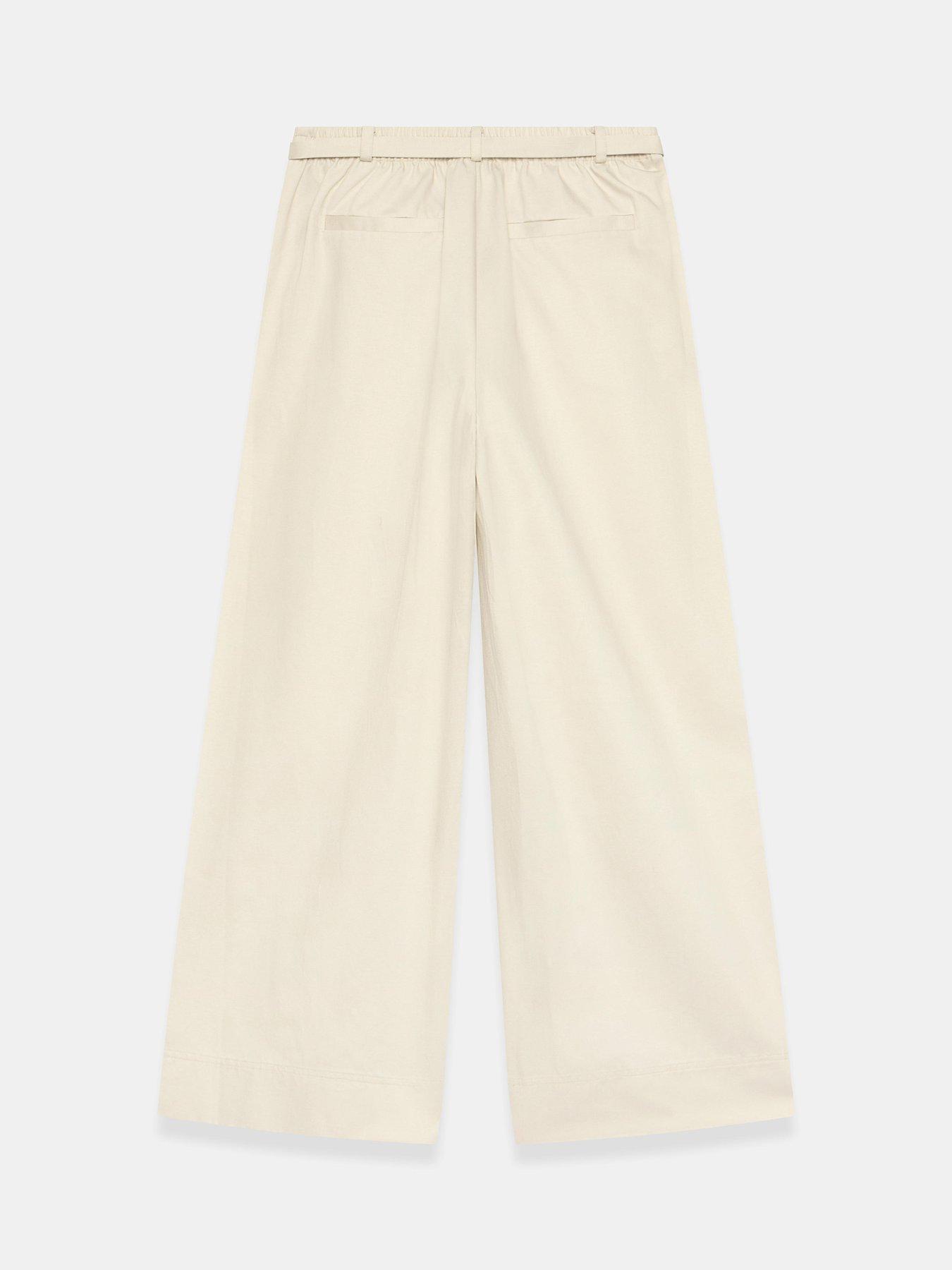 Image 6 of 6 of Mint Velvet Stone Belt Wide Trouser - Cream