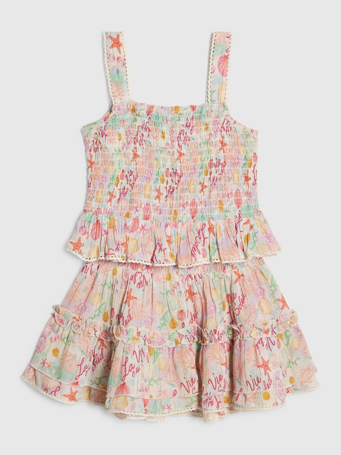Image 3 of 3 of River Island Mini Girls Under The Sea Top Set - White