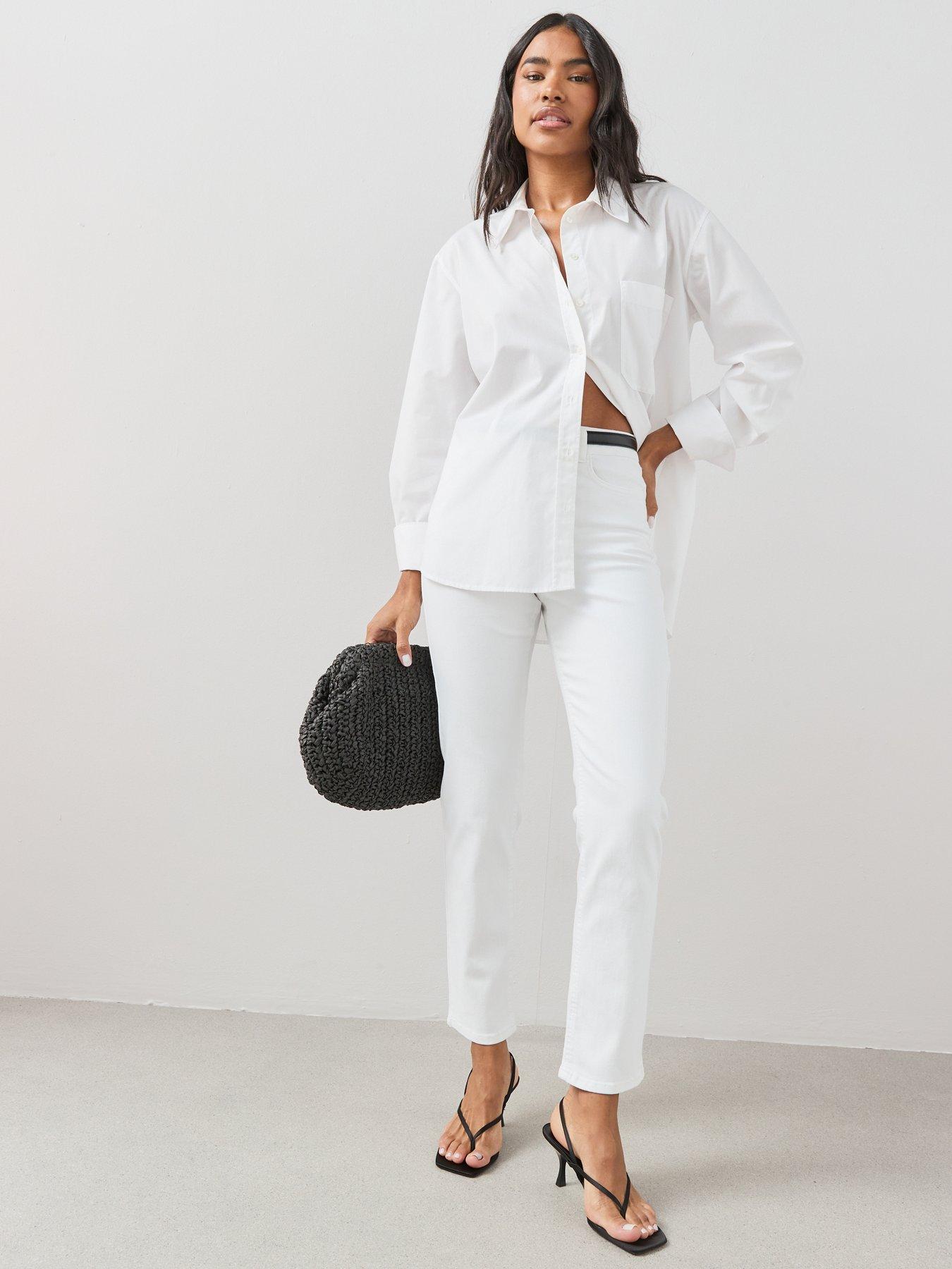 The Very Collection Straight Sculpt Fit Jeans - White
