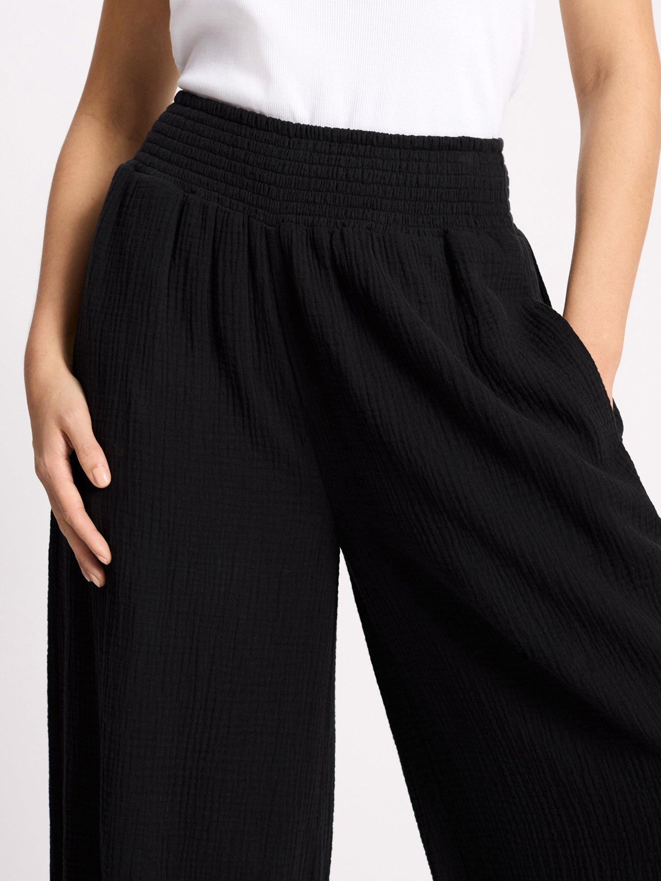 Image 3 of 5 of Albaray Cheesecloth Hareem Trouser - Black