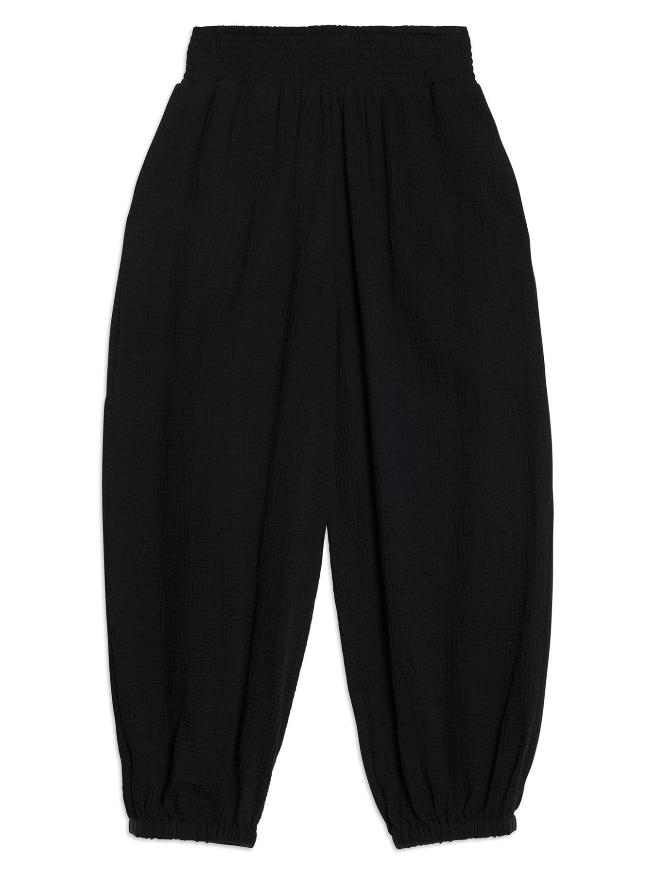 Image 5 of 5 of Albaray Cheesecloth Hareem Trouser - Black