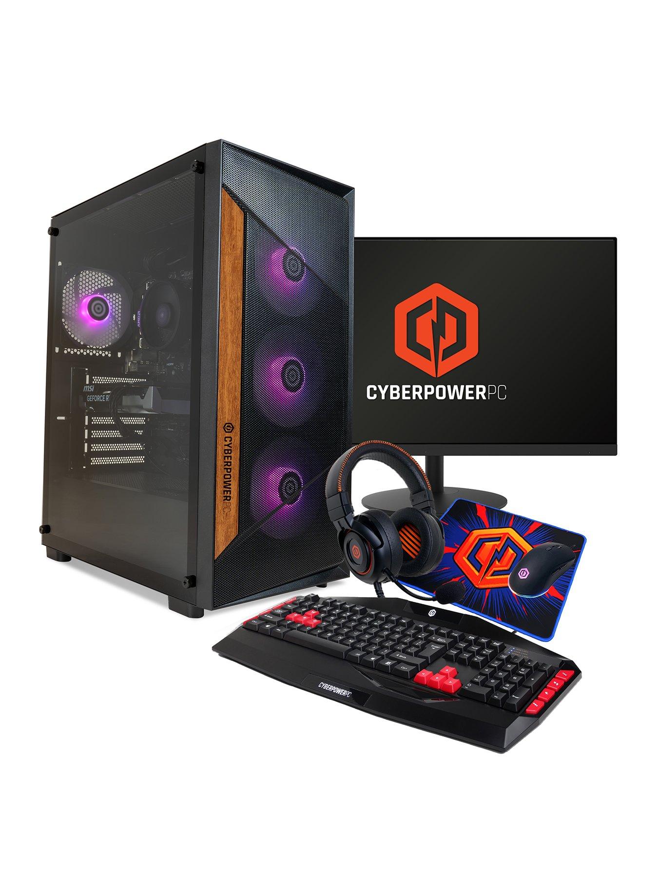 CyberPower PC AMD Ryzen 5 5500, NVIDIA GeForce RTX 3050, 16GB RAM, 500GB SSD Gaming Desktop Bundle