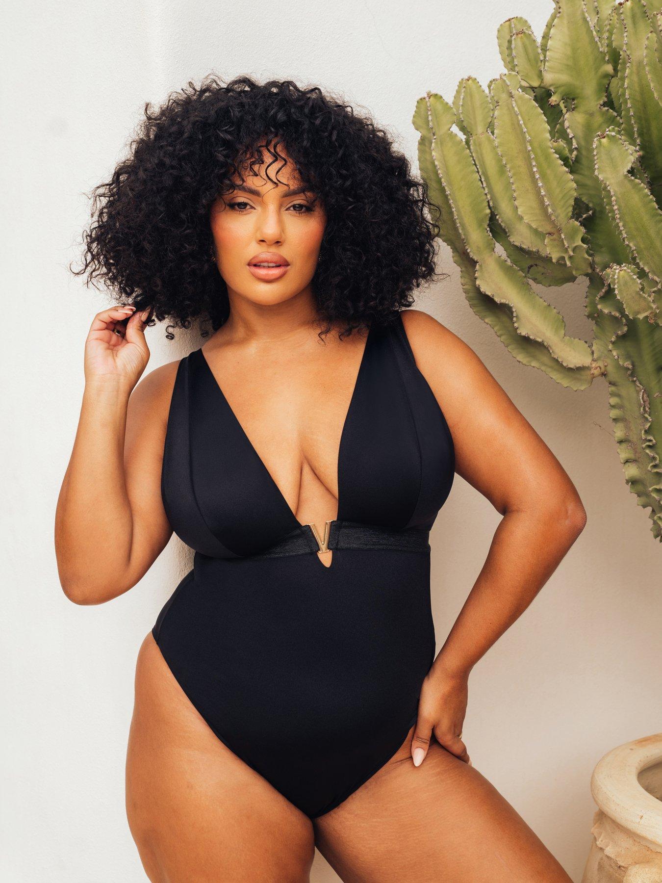Curvy Kate Curvy Kate Siren Seas Non Wired Swimsuit - Black