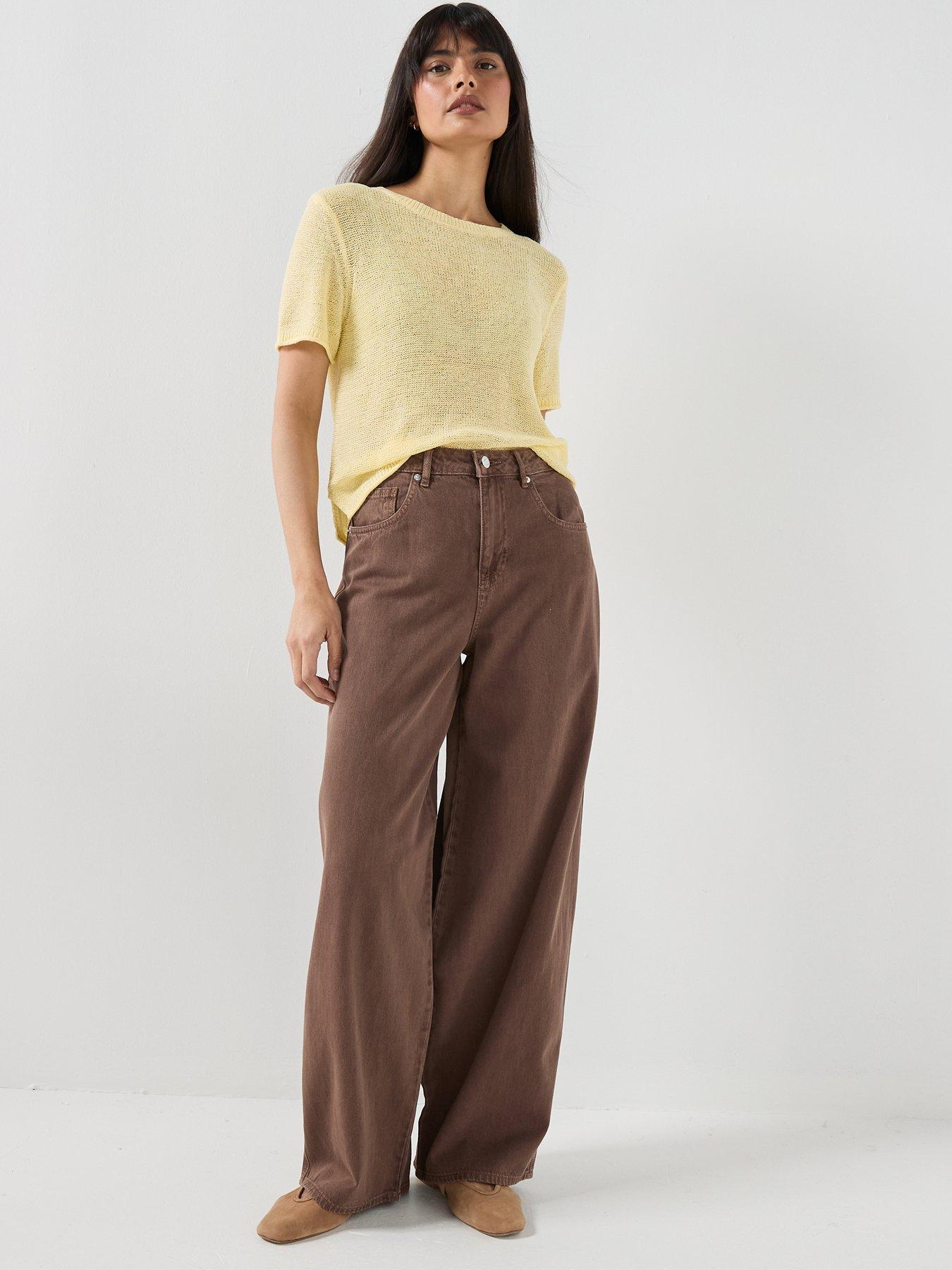 Image 5 of 5 of Only Onltaylor-Silla Barrel Pants - Brown