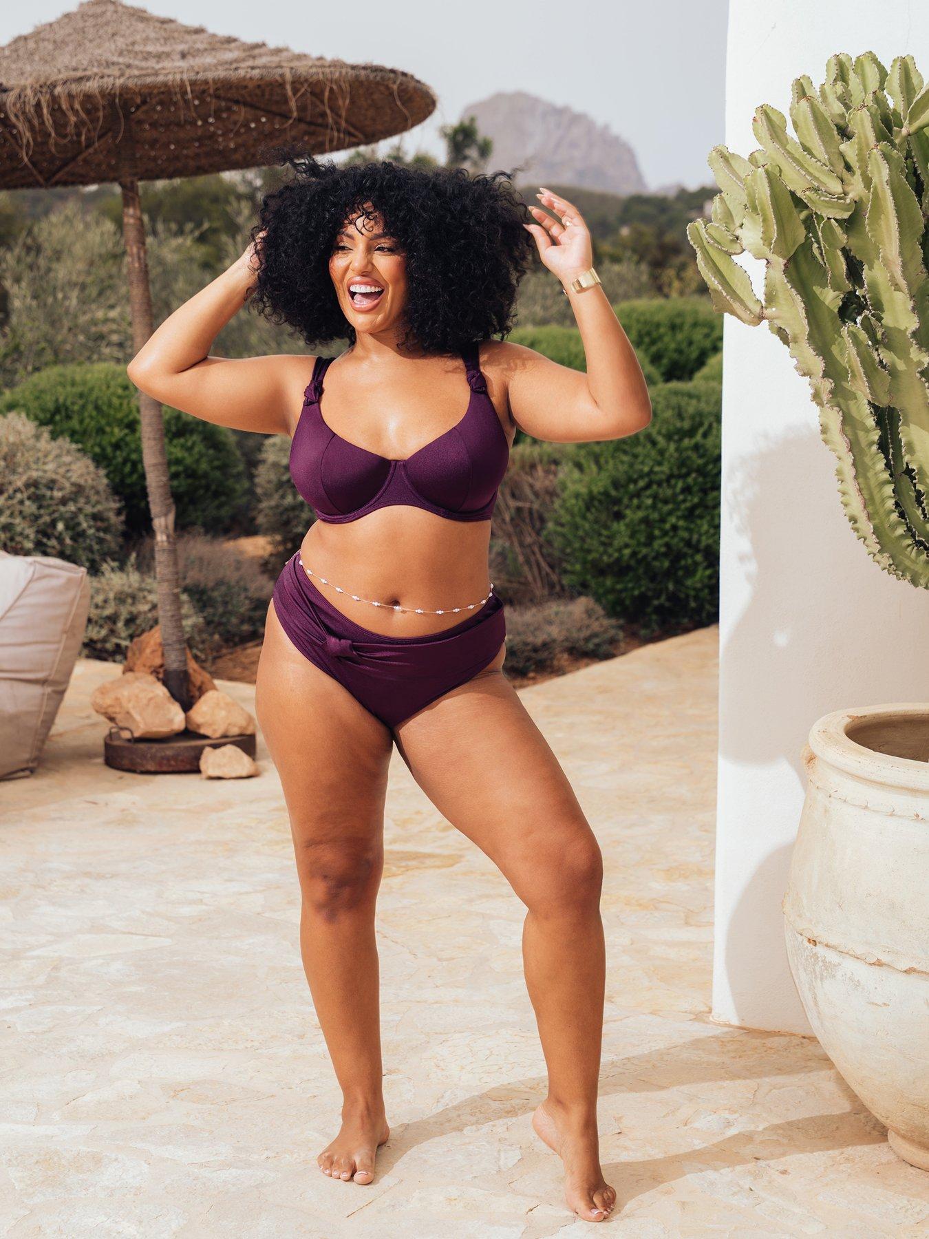 Curvy Kate Curvy Kate Beach Bliss Scooped Balcony Bikini Top - Mulberry Purple