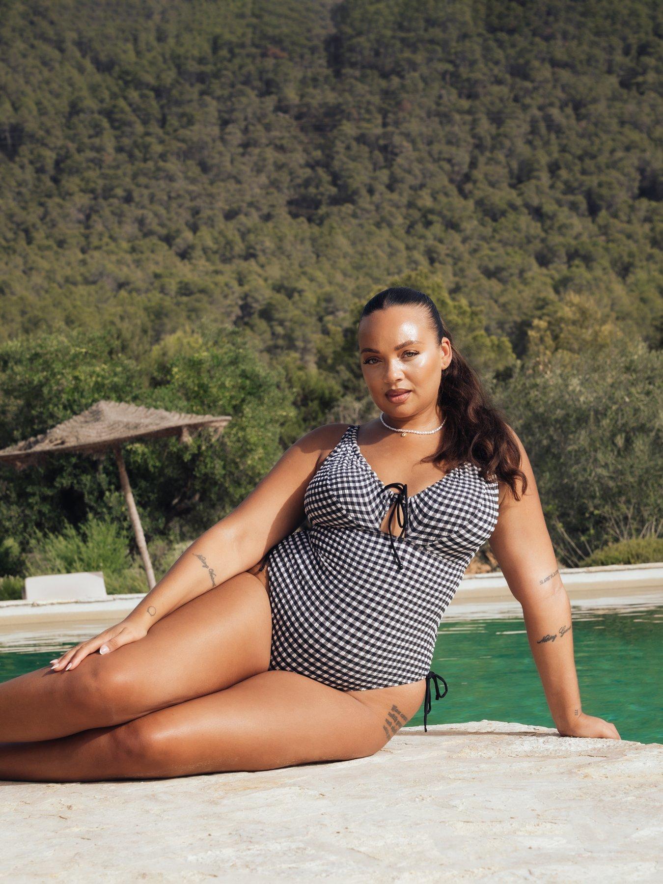 Curvy Kate Curvy Kate Holiday Check Non Wired Swimsuit - Black