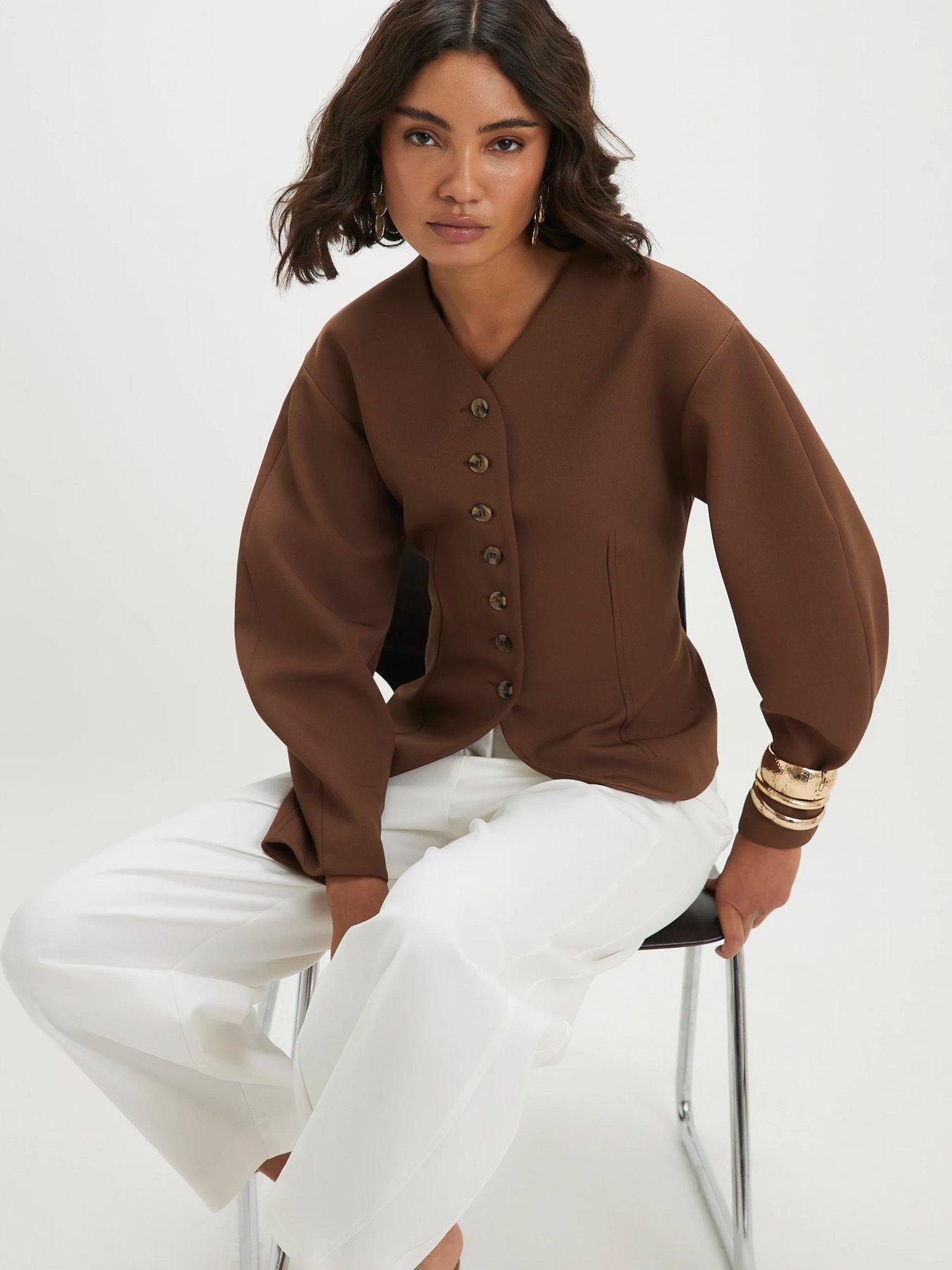 river-island-long-balloon-sleeve-button-up-jacket-beigeback