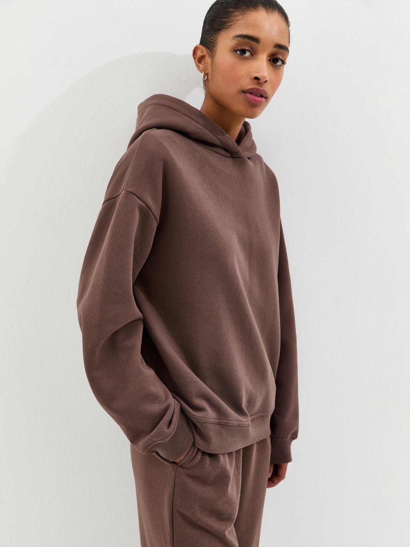 new-look-jersey-pullover-hoodie-dark-brownfront