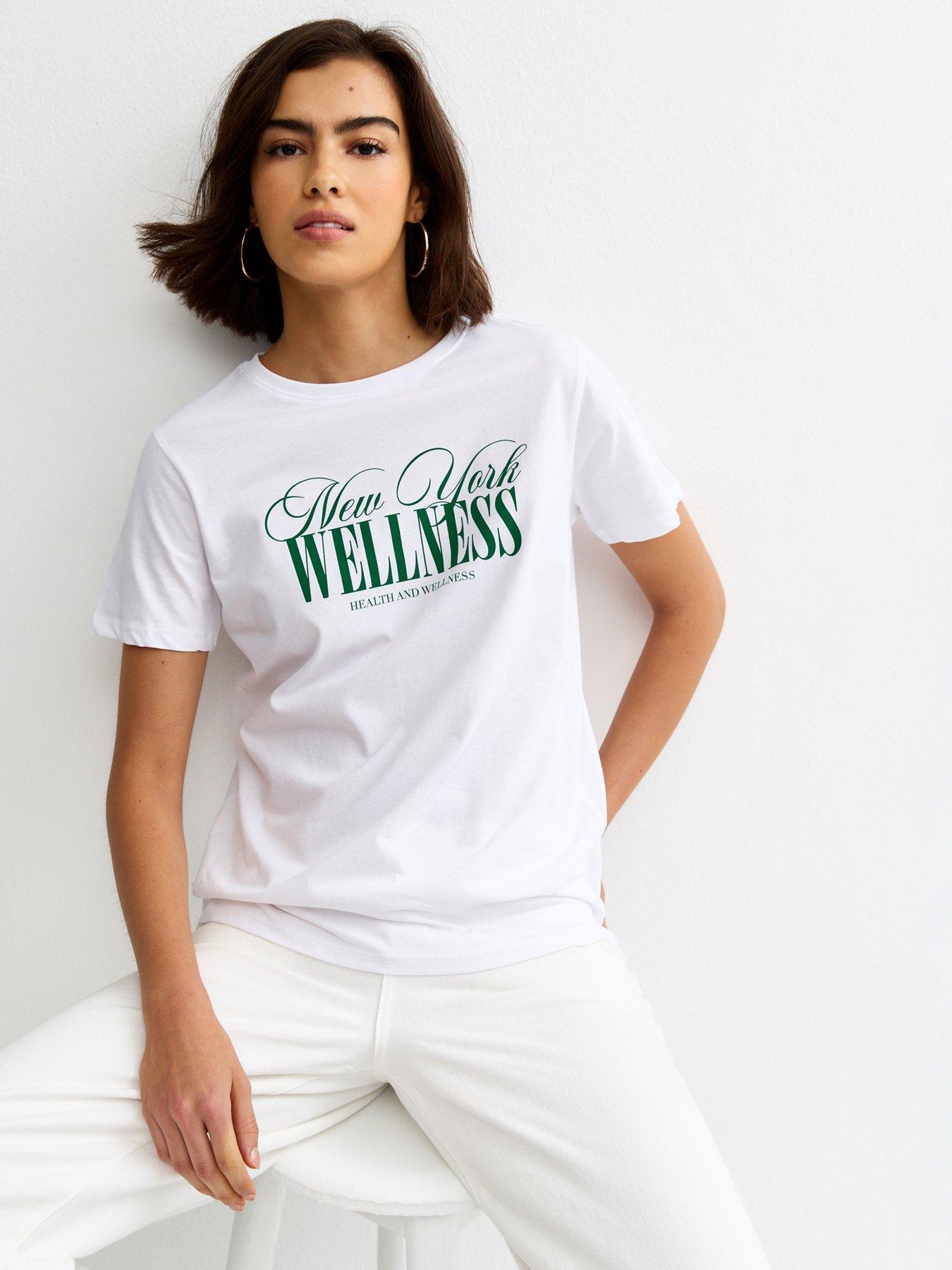 New Look New York Wellness Print Relaxed T-shirt - White