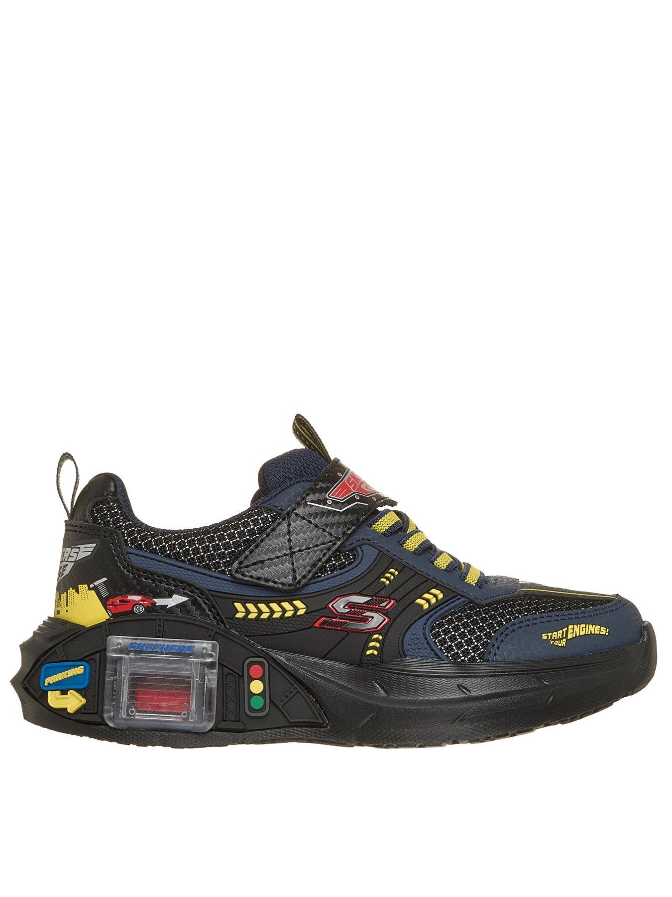 Image 1 of 7 of Skechers Junior Garage Graphic Sports Trainers - Black