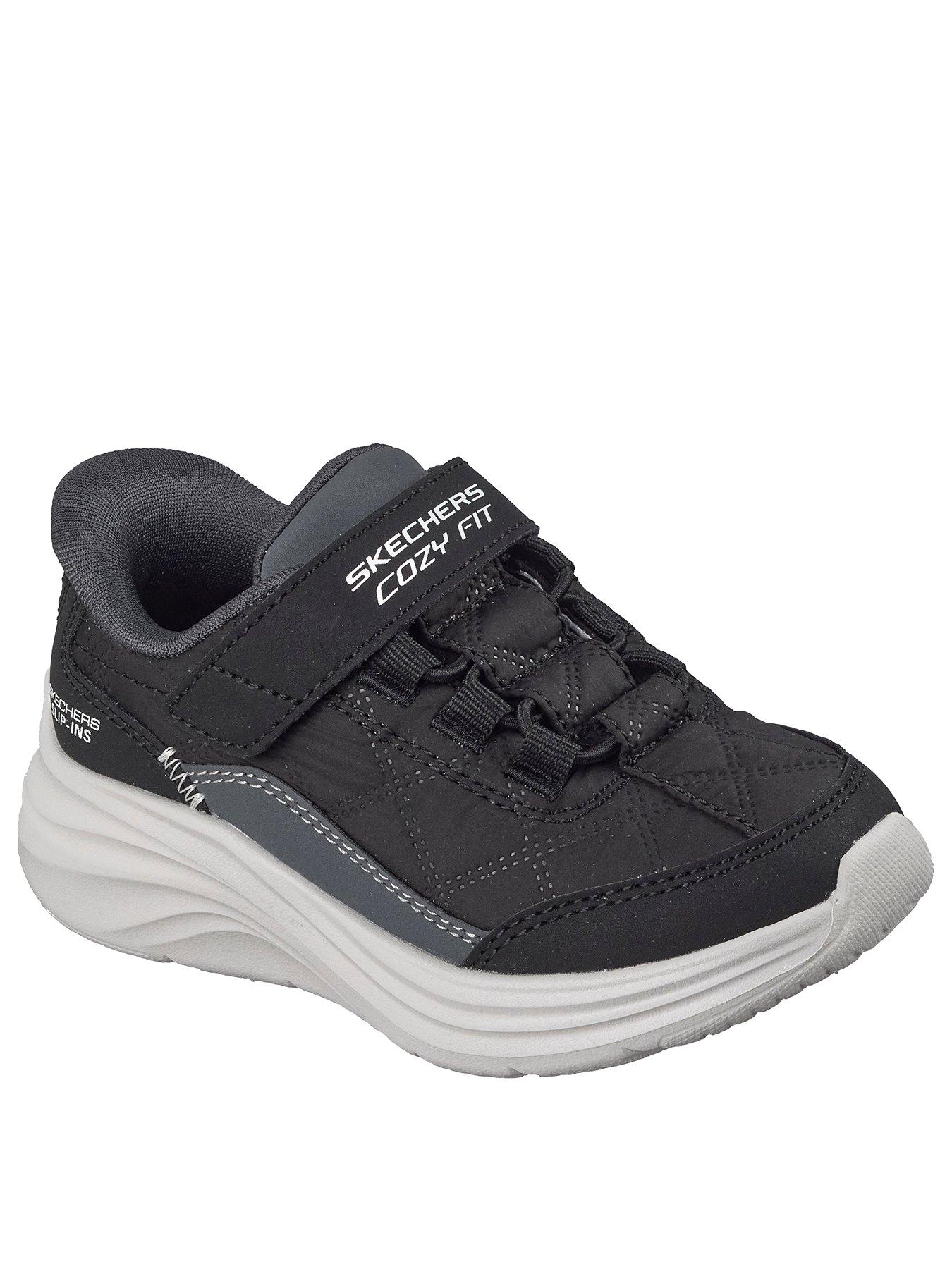 Image 2 of 6 of Skechers Kids' Comfy Sprints Hook-and-Loop Trainers - Black