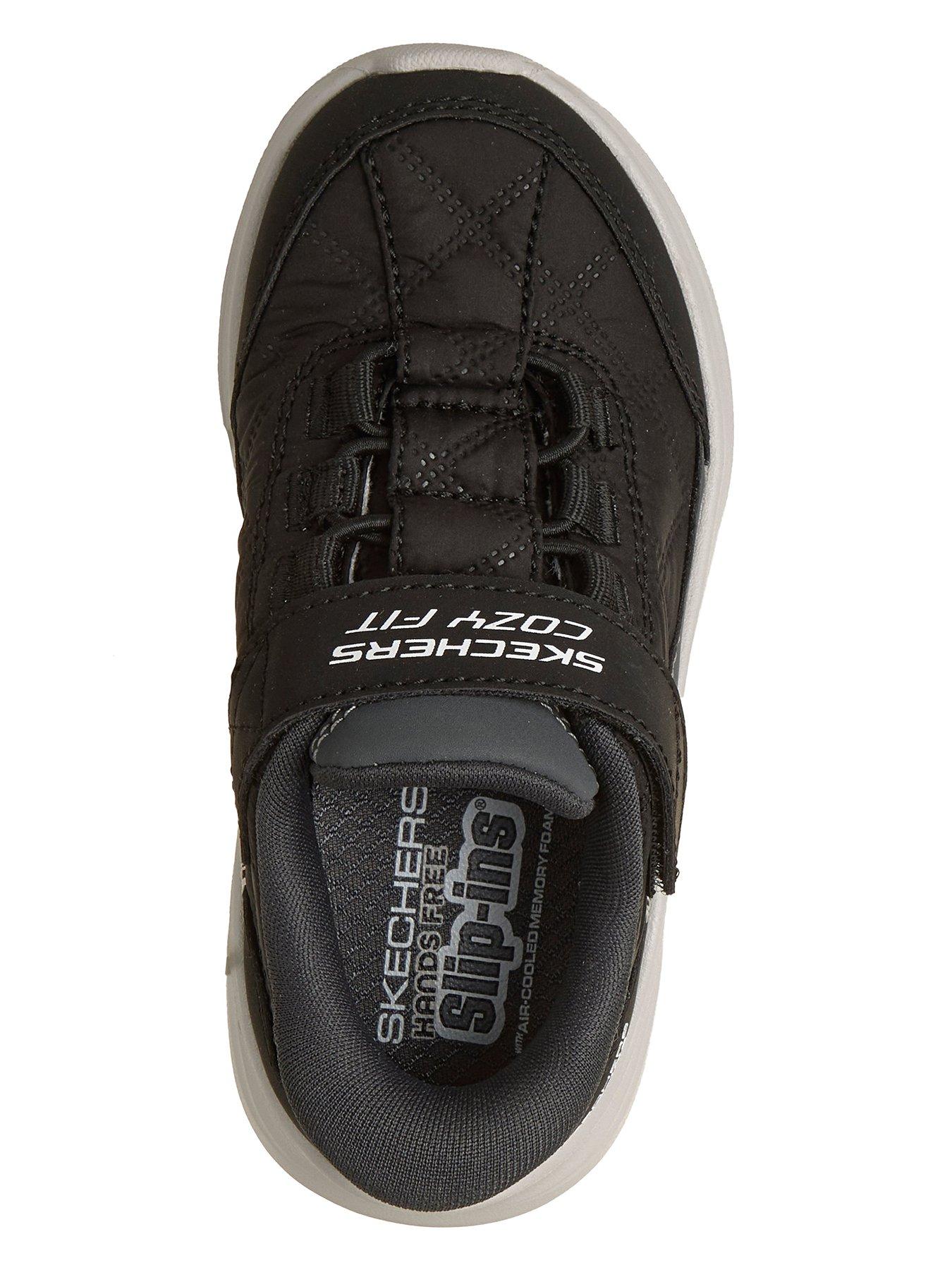Image 3 of 6 of Skechers Kids' Comfy Sprints Hook-and-Loop Trainers - Black