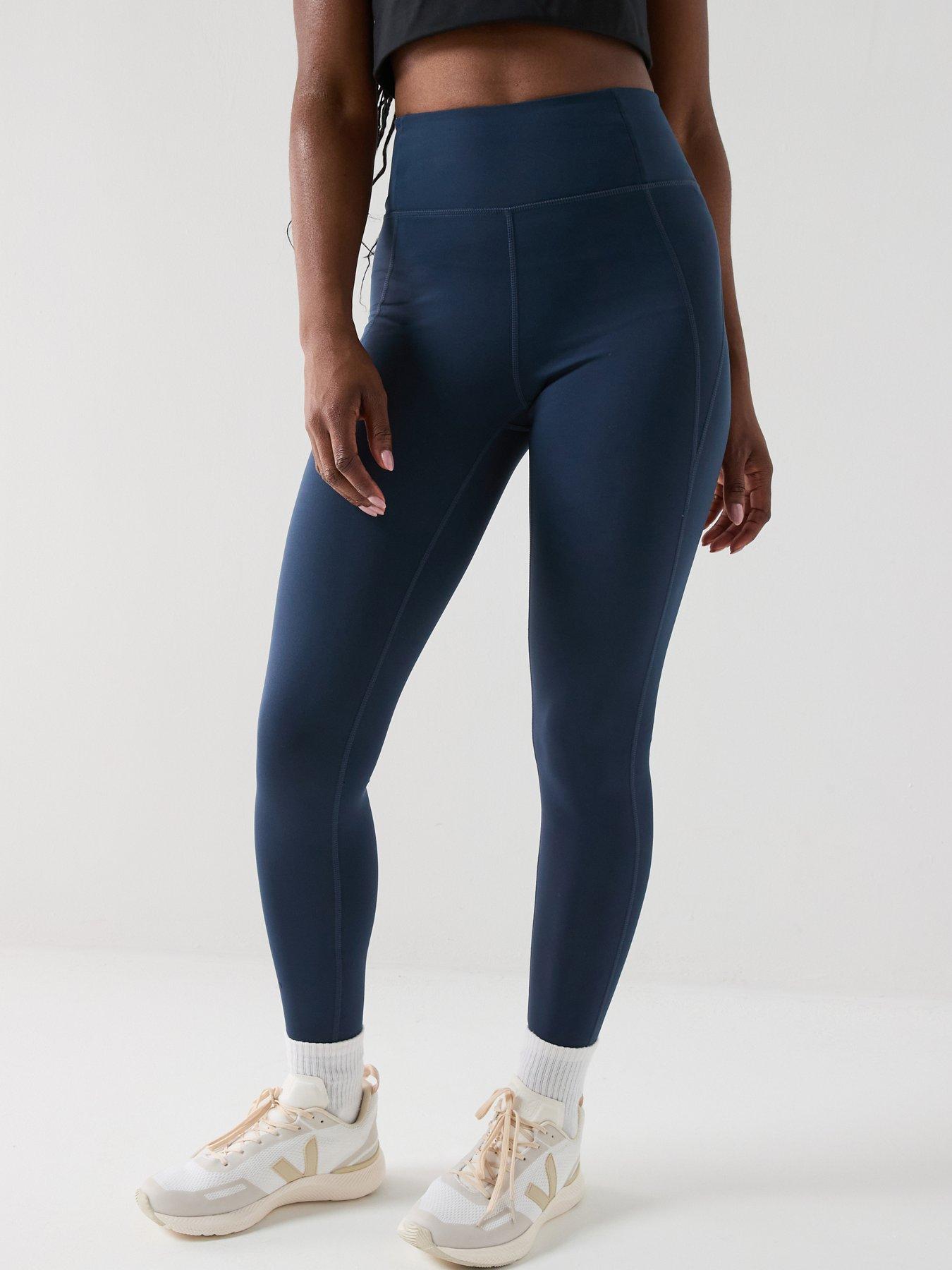 Image 1 of 5 of Girlfriend Collective Womens Training Long Compressive High-rise Legging - Navy