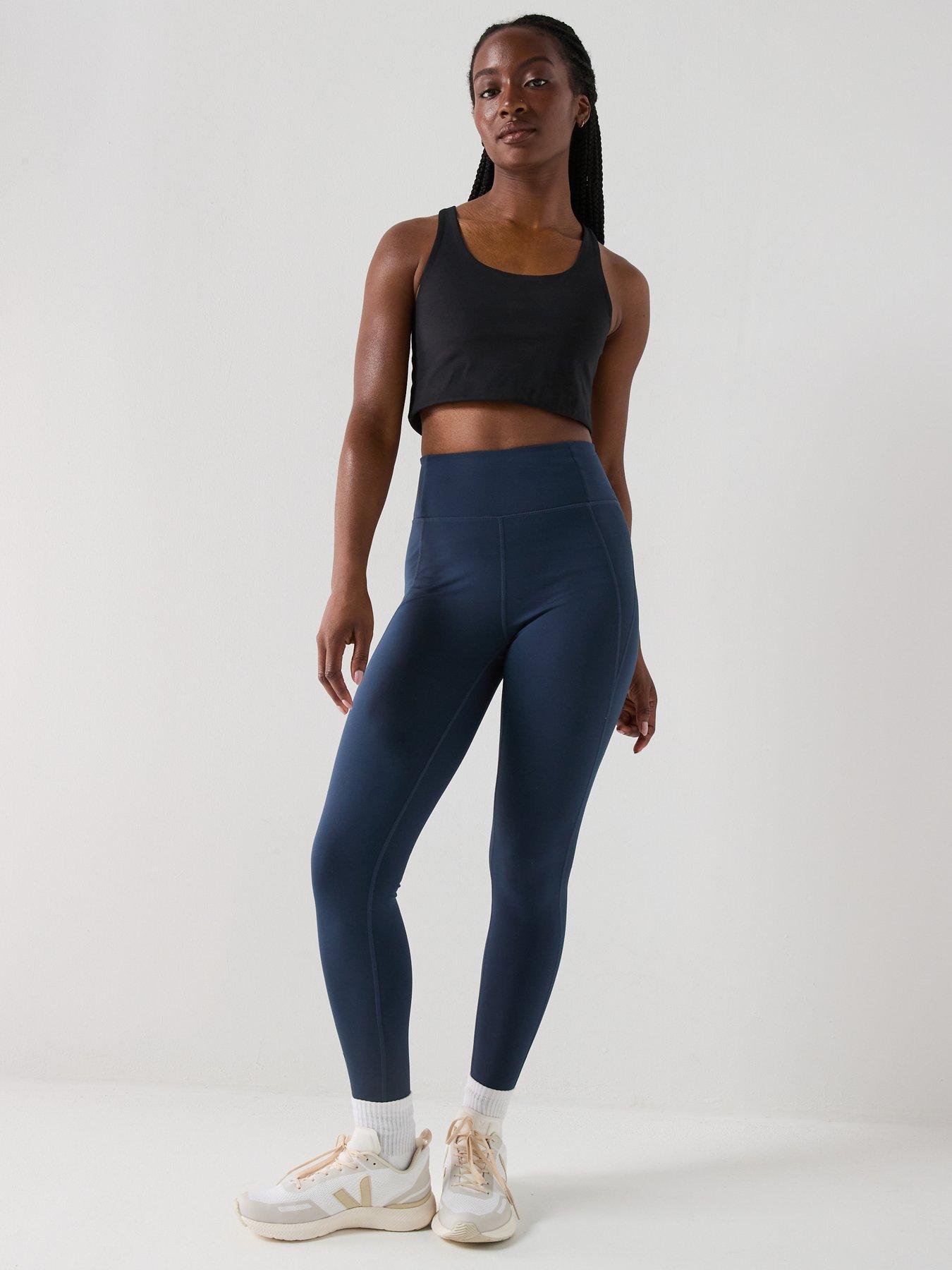 Image 3 of 5 of Girlfriend Collective Womens Training Long Compressive High-rise Legging - Navy