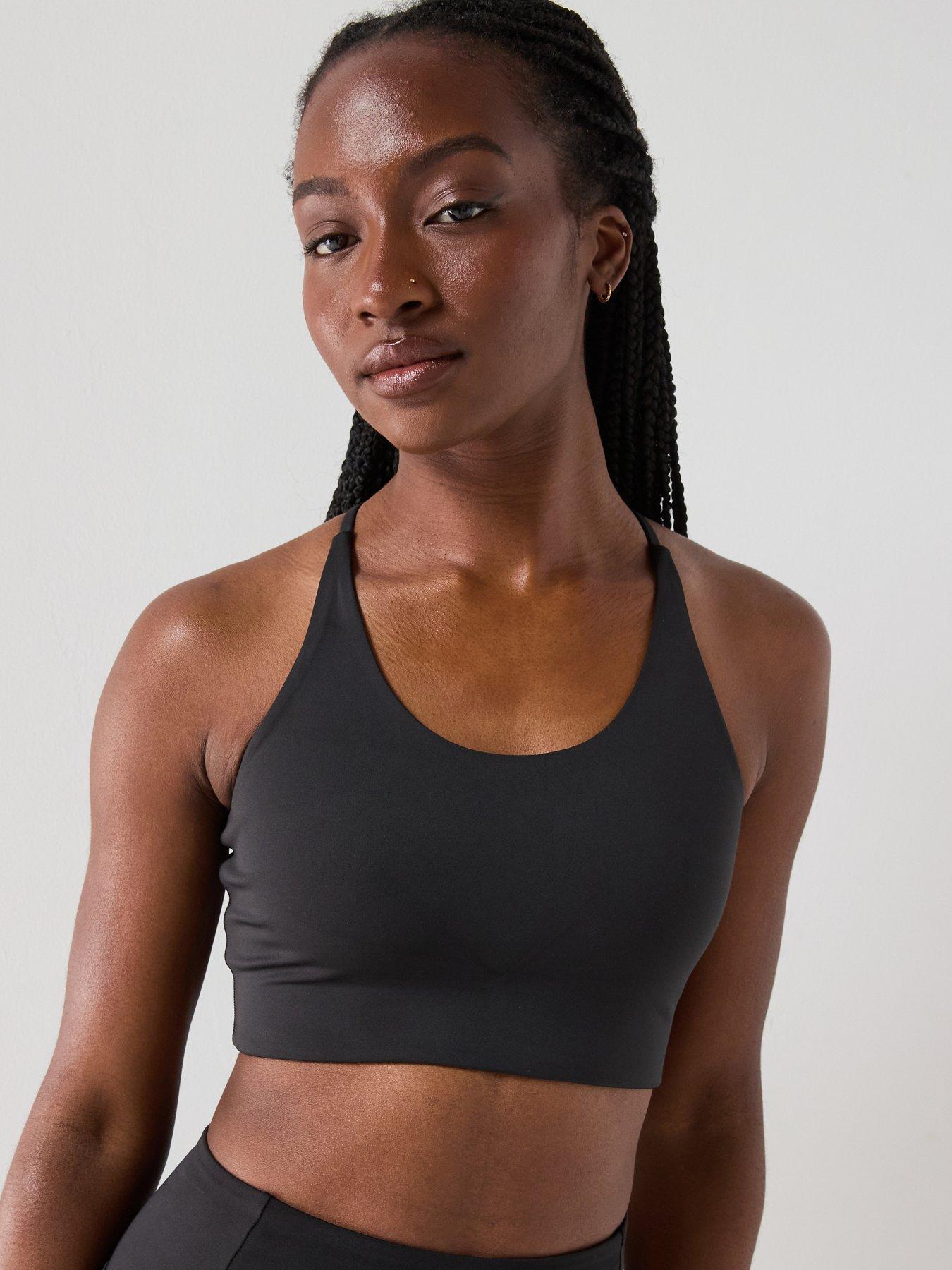 Image 1 of 6 of Girlfriend Collective Womens Training Float Cleo Halter Bra - Black