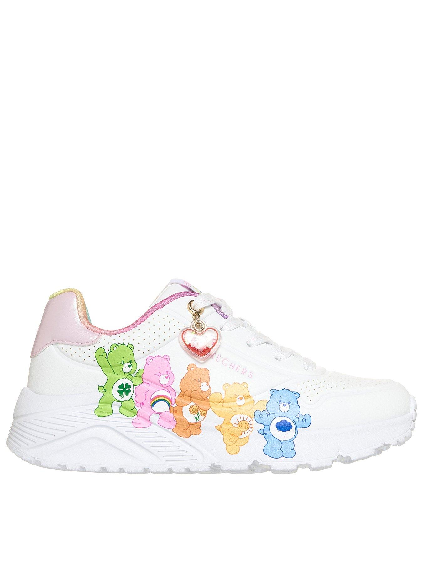 Image 1 of 6 of Skechers Girls' Care Bears Character Trainers with Charm Detail - White