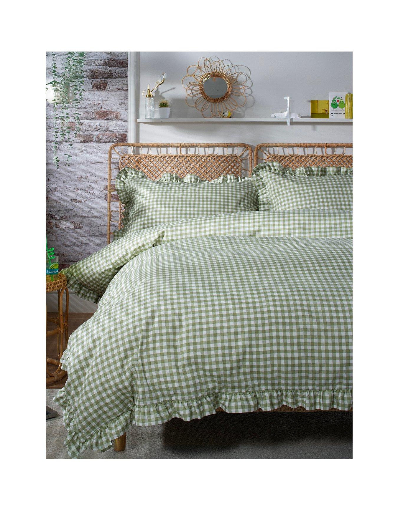 deyongs-tlc-gingham-frilled-sage-duvet-set-doublestillFront