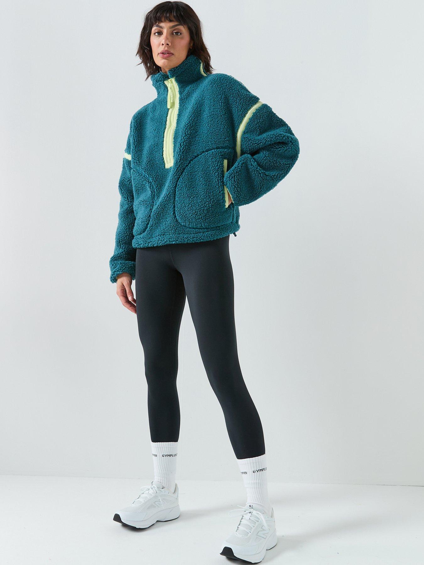 gym-coffee-womens-training-industry-fleece-half-zip-greenback
