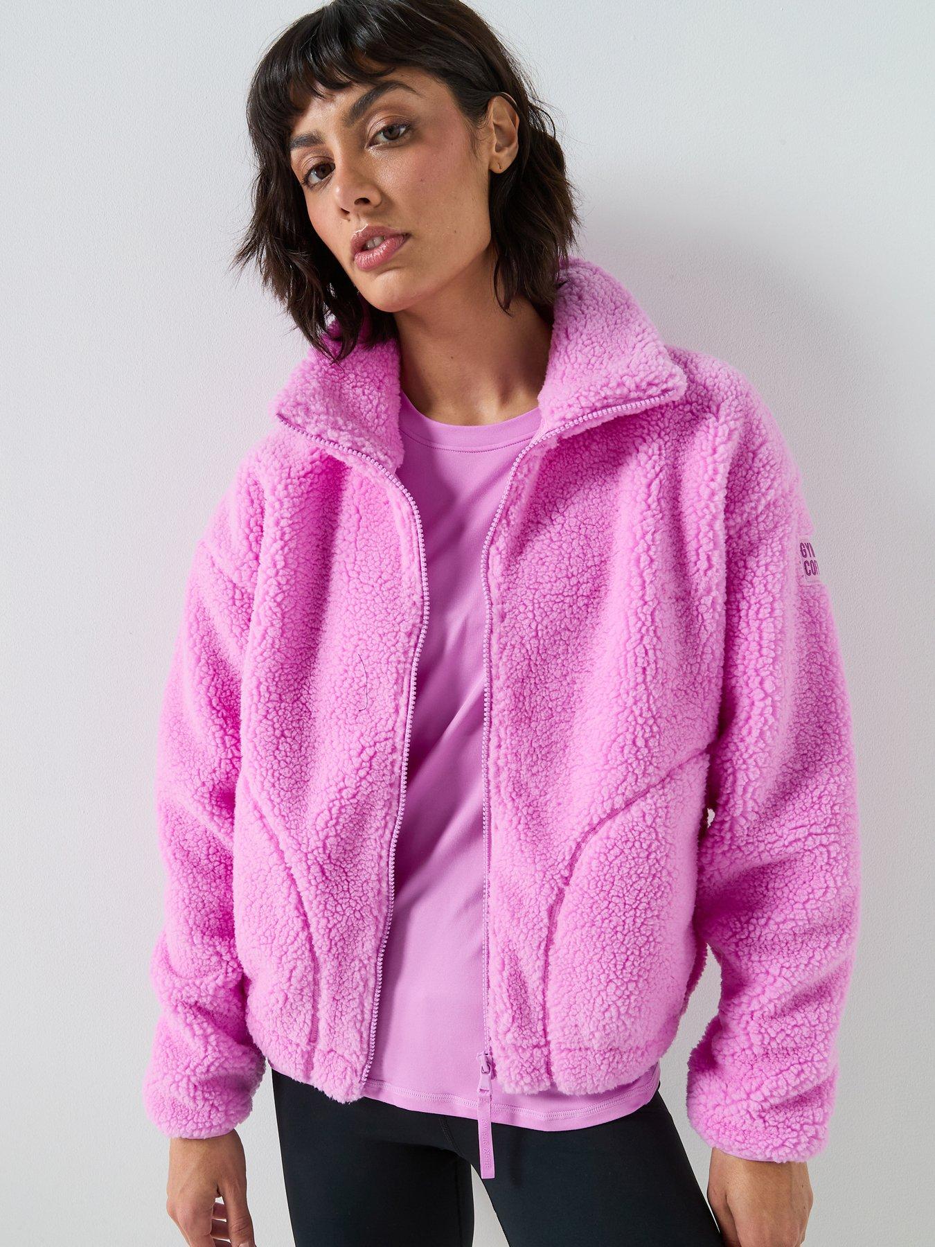 gym-coffee-womens-training-industry-fleece-high-collar-jacket-pinkfront