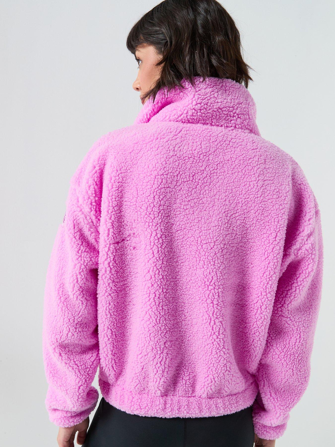 gym-coffee-womens-training-industry-fleece-high-collar-jacket-pinkstillFront