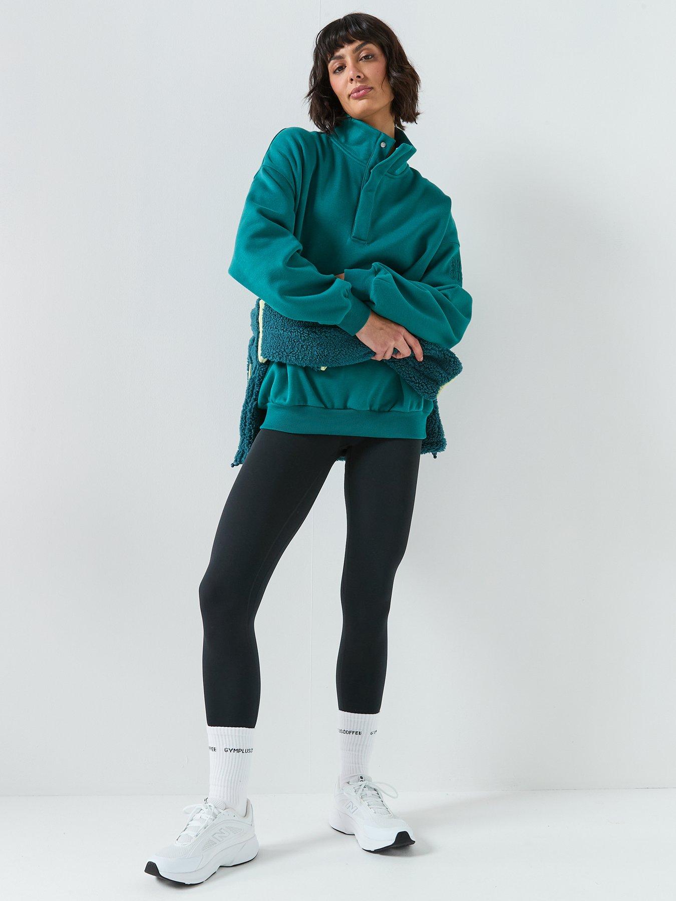 gym-coffee-womens-training-snap-collar-sierra-sweatshirt-greenback