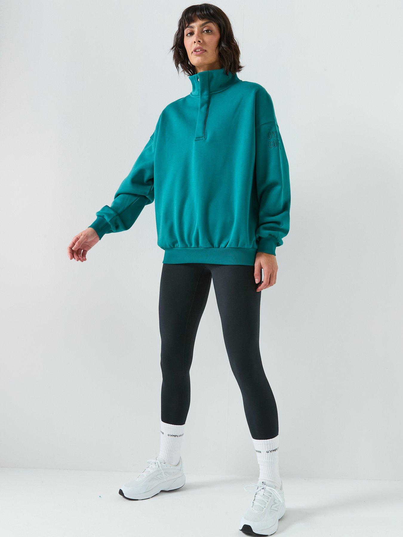 gym-coffee-womens-training-snap-collar-sierra-sweatshirt-greendetail