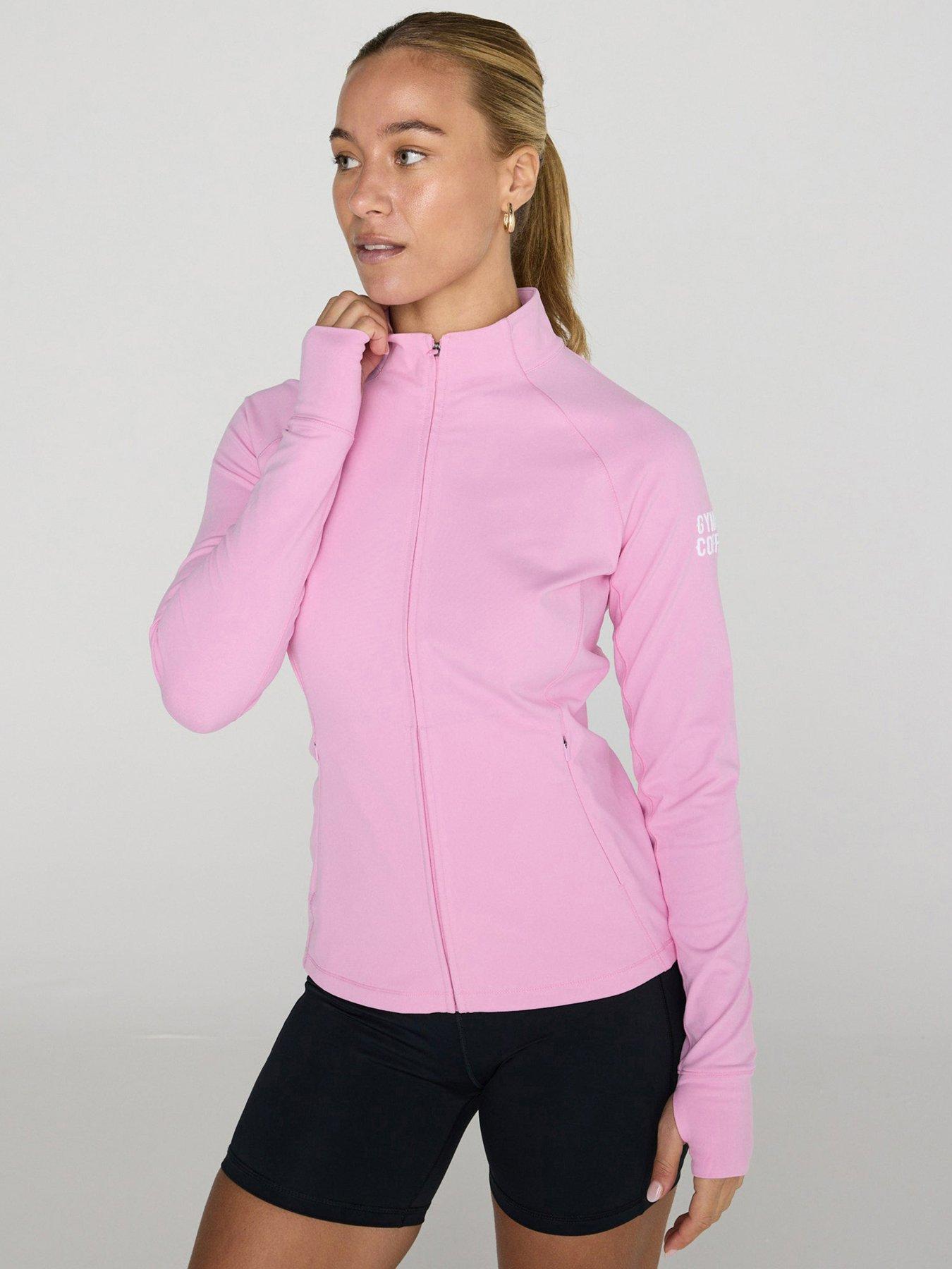 Image 1 of 5 of Gym + Coffee Womens Training Relentless Full Zip - Pink