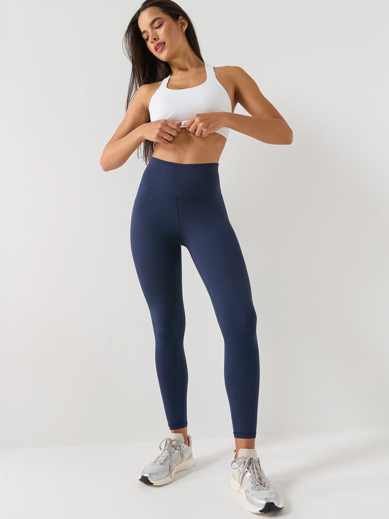 Image 3 of 6 of Gym + Coffee Womens Training Soft-Motion 7/8 Legging - Navy