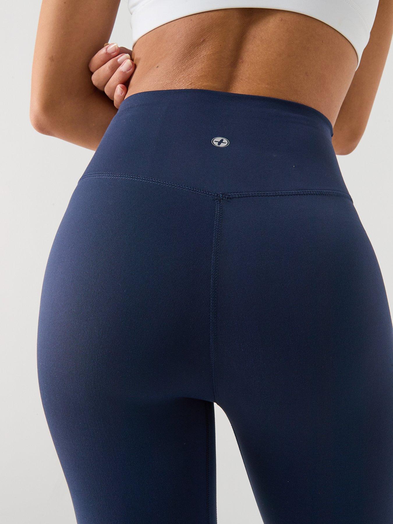 Image 4 of 6 of Gym + Coffee Womens Training Soft-Motion 7/8 Legging - Navy