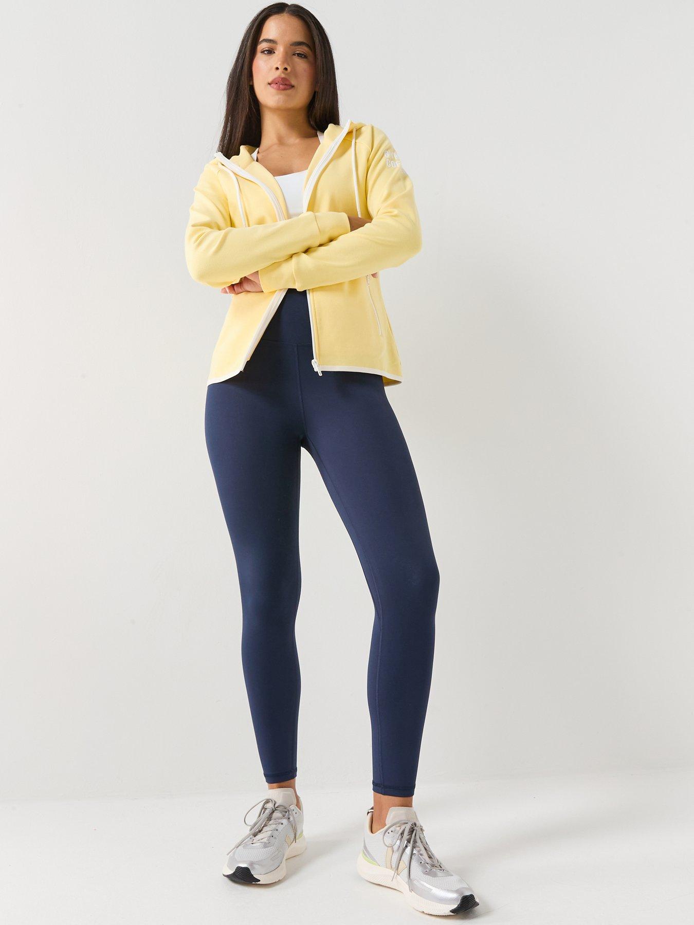 Image 3 of 6 of Gym + Coffee Womens Training Chill Zip Hoodie - Yellow