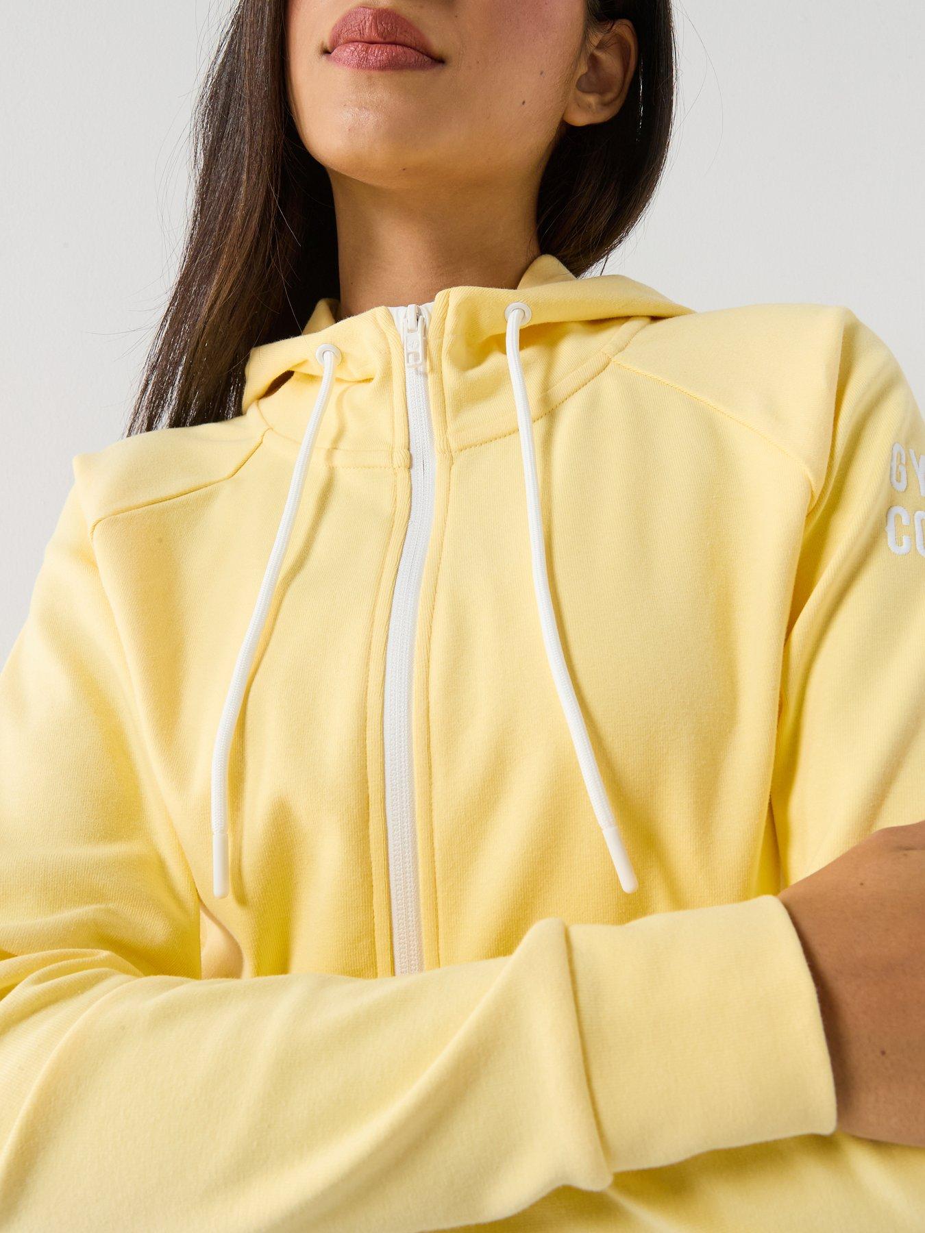 Image 6 of 6 of Gym + Coffee Womens Training Chill Zip Hoodie - Yellow