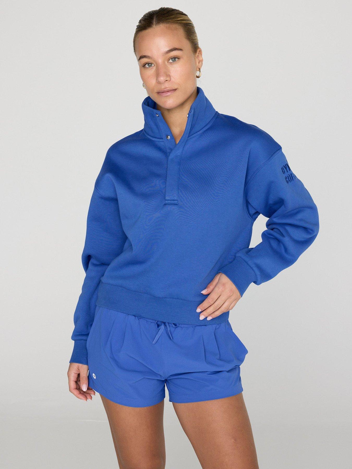 gym-coffee-womens-training-urban-snap-collar-sweatshirt-bluefront