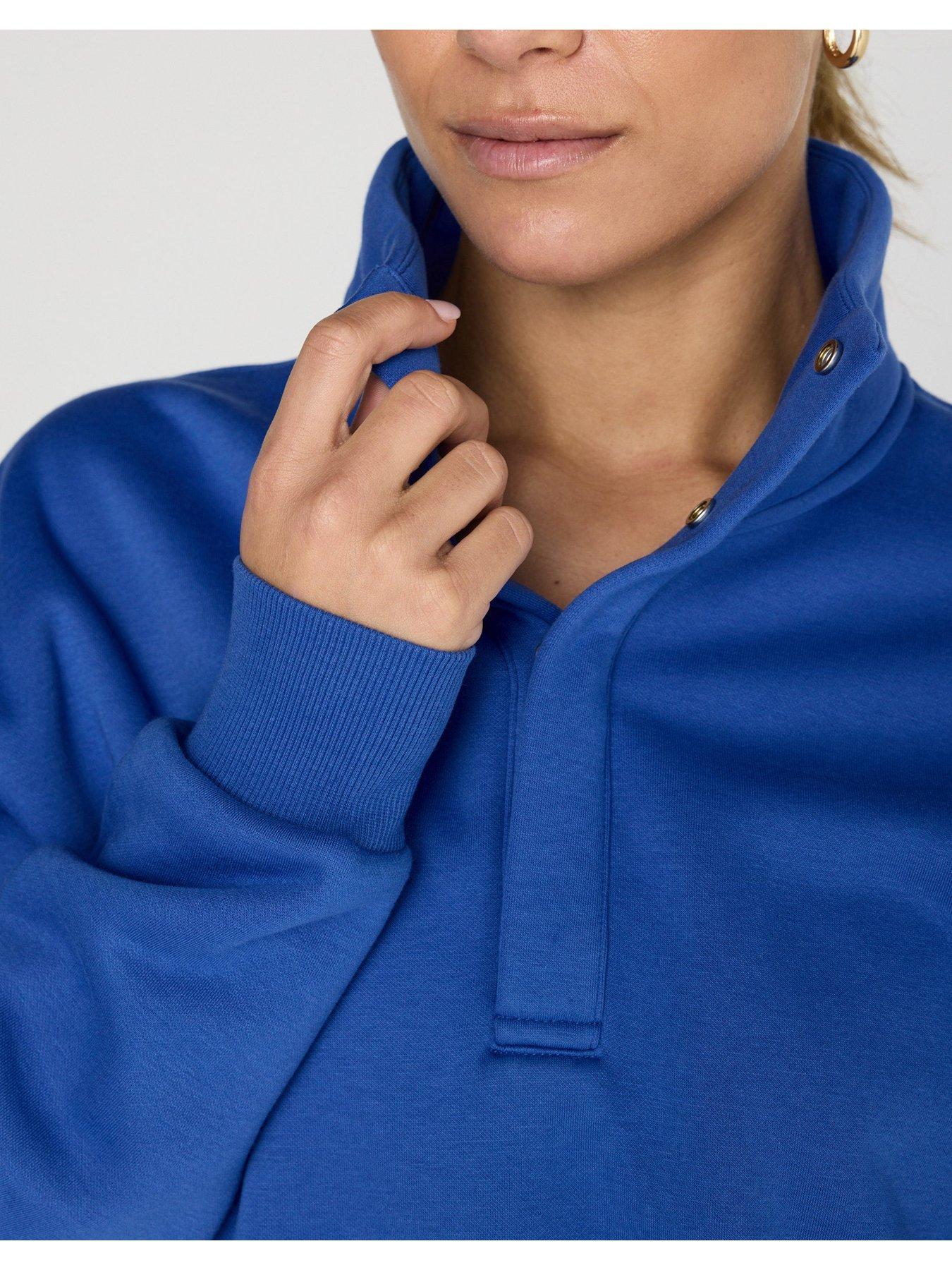 gym-coffee-womens-training-urban-snap-collar-sweatshirt-blueoutfit