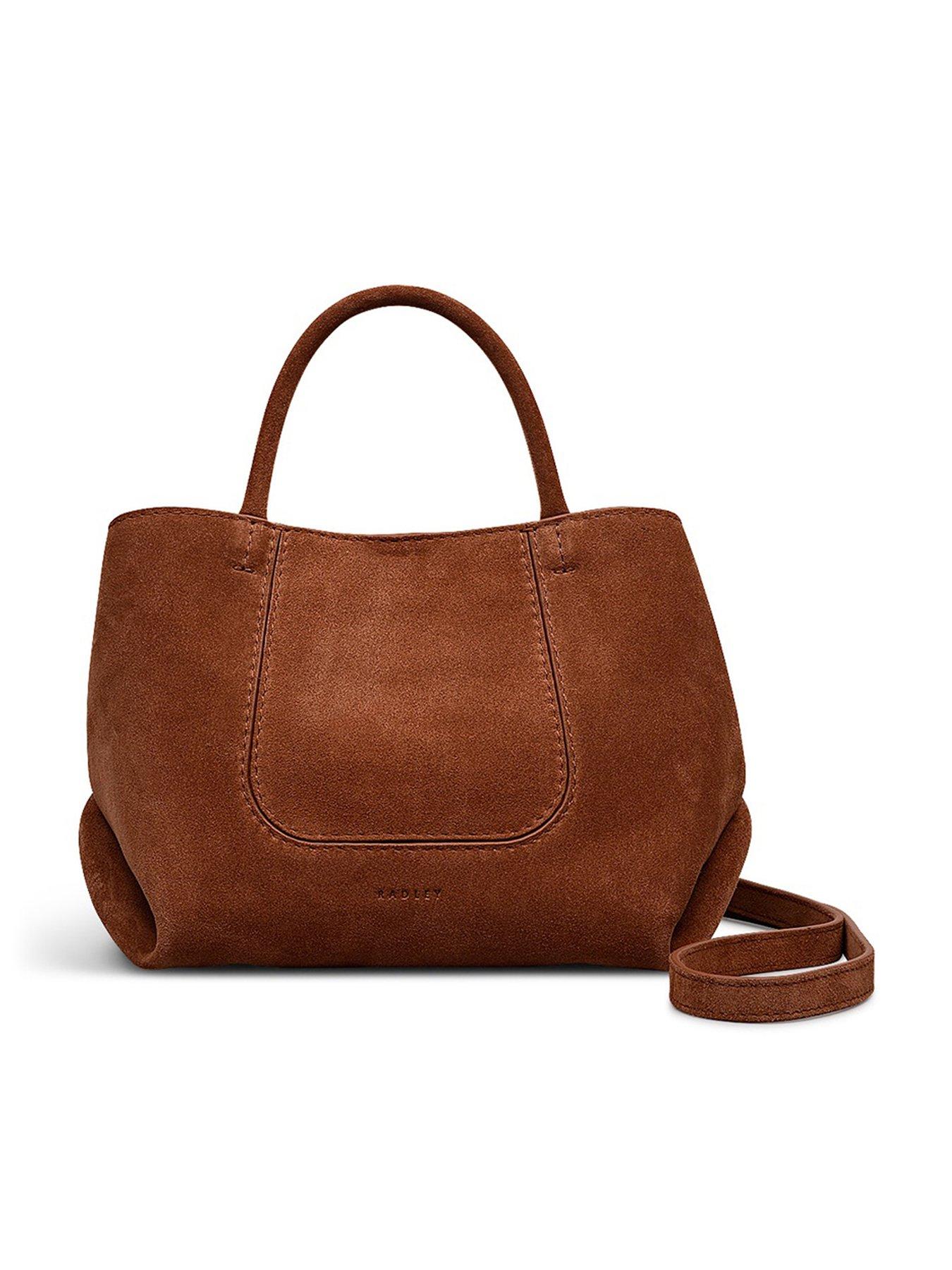 Radley The Compton - Suede Small Ziptop Grab Russet