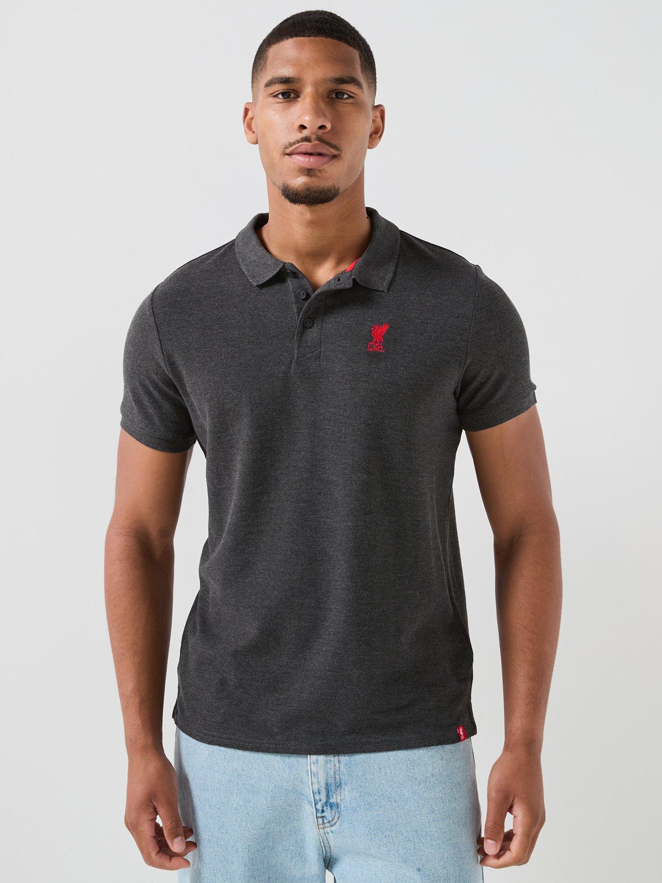 Liverpool FC Mens Polo Shirt - Charcoal Grey